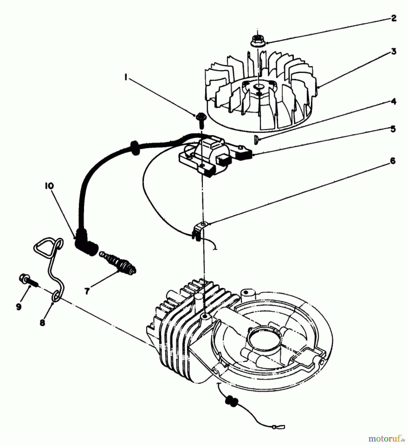  Rasenmäher 22035 - Toro Walk-Behind Mower (SN: 1000001 - 1999999) (1991) IGNITION ASSEMBLY (MODEL NO. 47PL0-3)