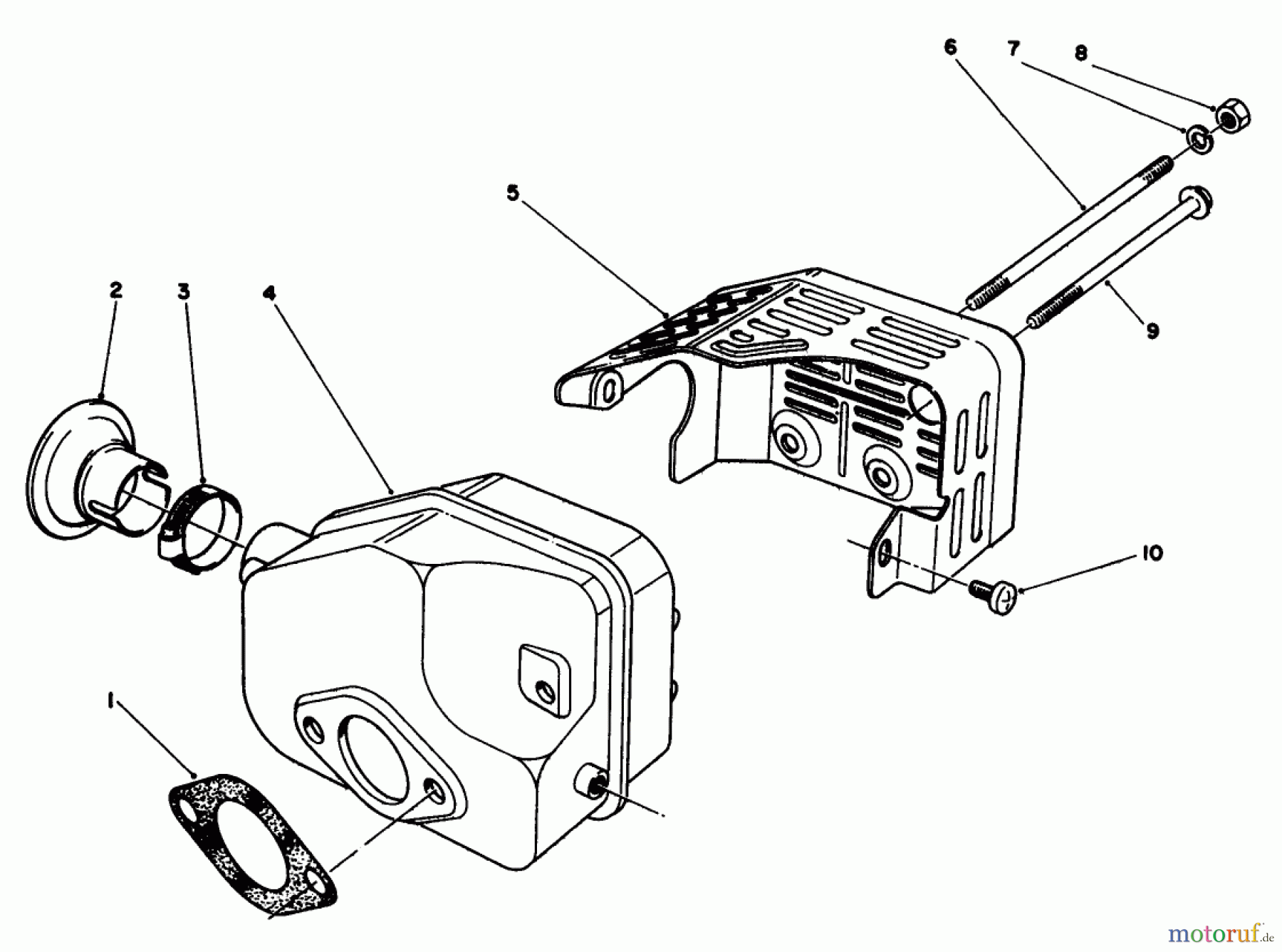  Rasenmäher 22030 - Toro Walk-Behind Mower (SN: 1000001 - 1999999) (1991) MUFFLER ASSEMBLY (MODEL NO. 47PL0-3)