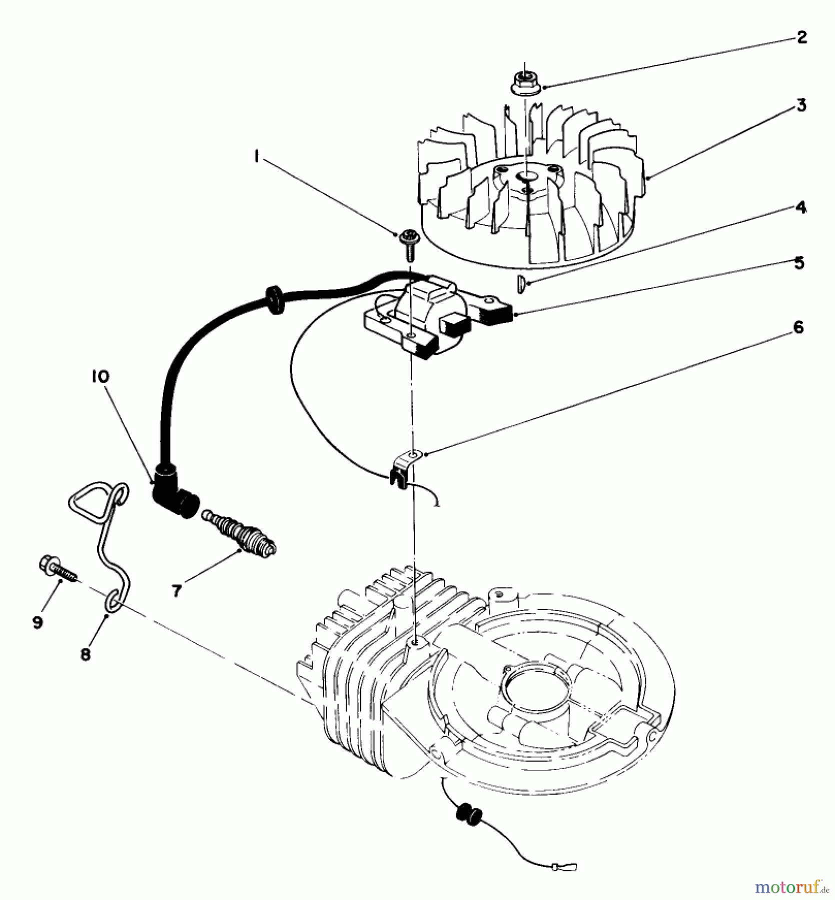  Rasenmäher 22030 - Toro Walk-Behind Mower (SN: 7000001 - 7999999) (1987) ENGINE ASSEMBLY MODEL NO. 47PG6 #2