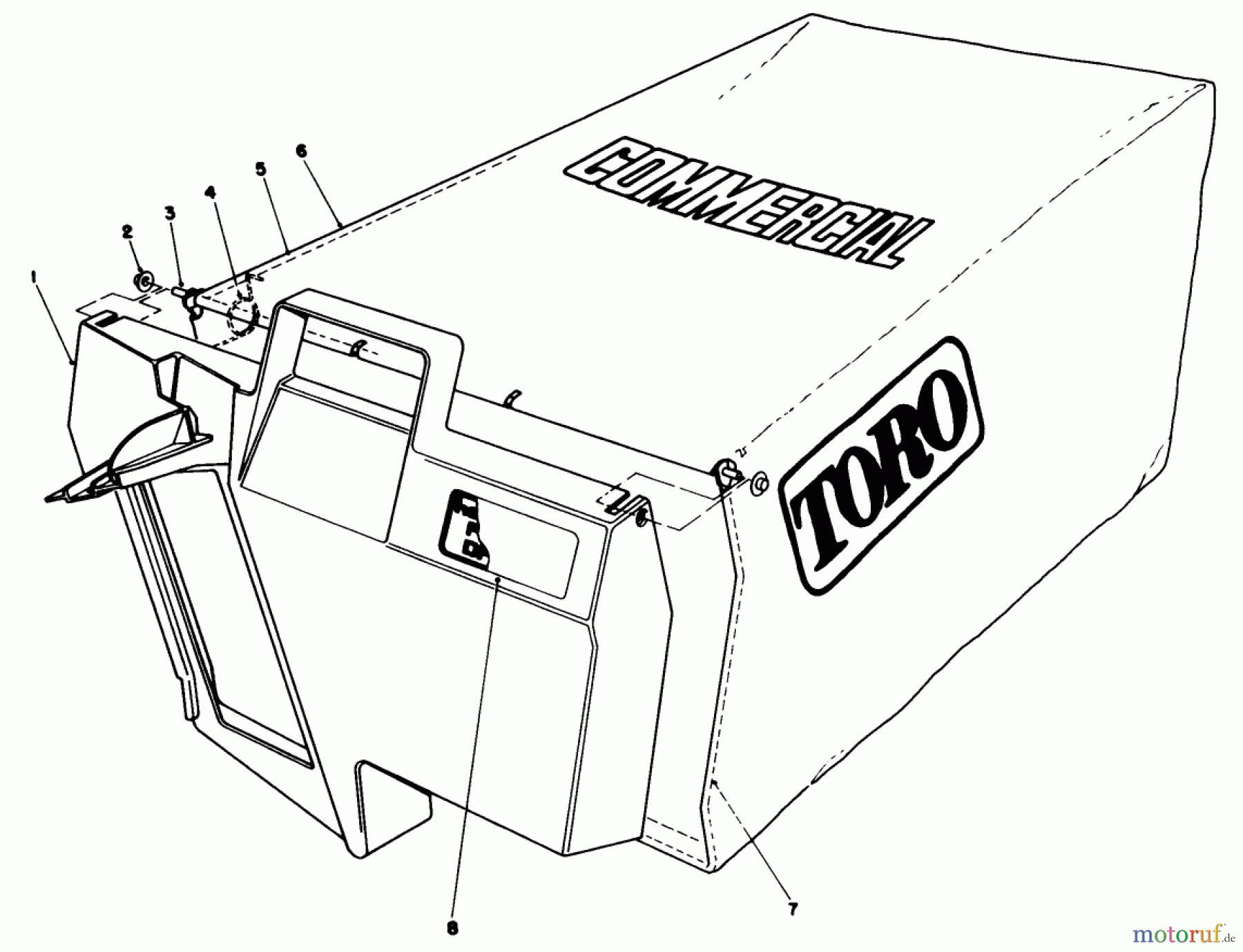  Rasenmäher 22030 - Toro Walk-Behind Mower (SN: 9000001 - 9999999) (1989) GRASS BAG ASSEMBLY NO. 11-5609