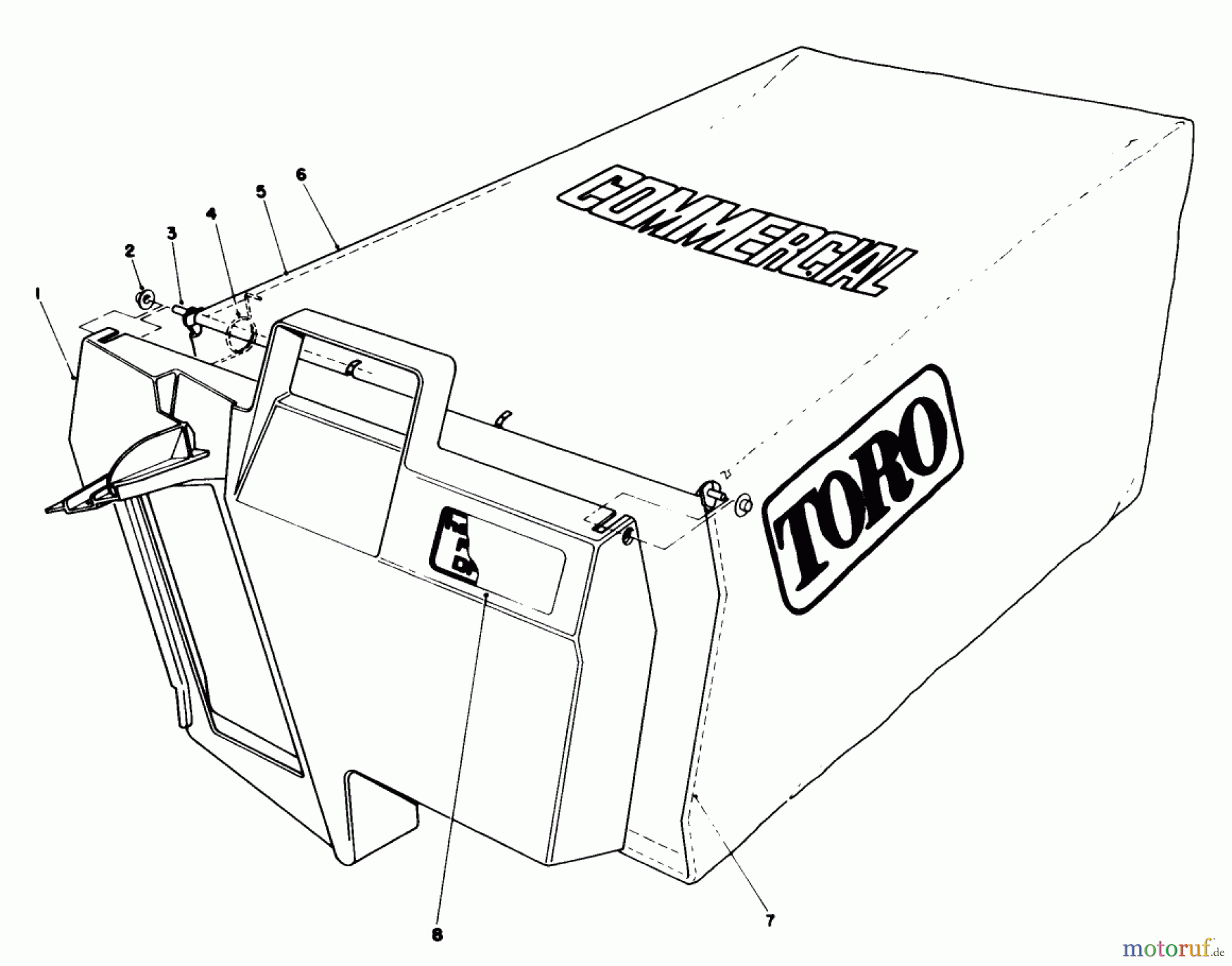  Rasenmäher 22035 - Toro Walk-Behind Mower (SN: 8000001 - 8002989) (1988) GRASS BAG ASSEMBLY NO. 11-5609