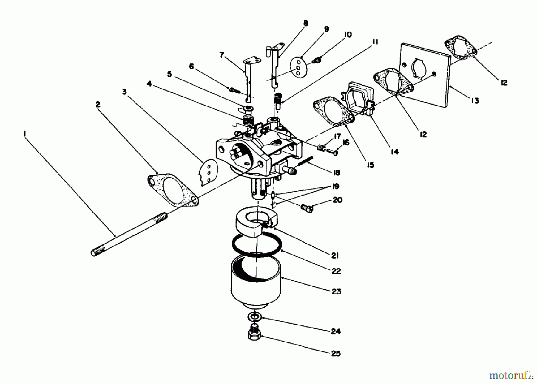  Rasenmäher 22035C - Toro Walk-Behind Mower (SN: 9000001 - 9999999) (1989) CARBURETOR ASSEMBLY (MODEL NO. 47PJ8)