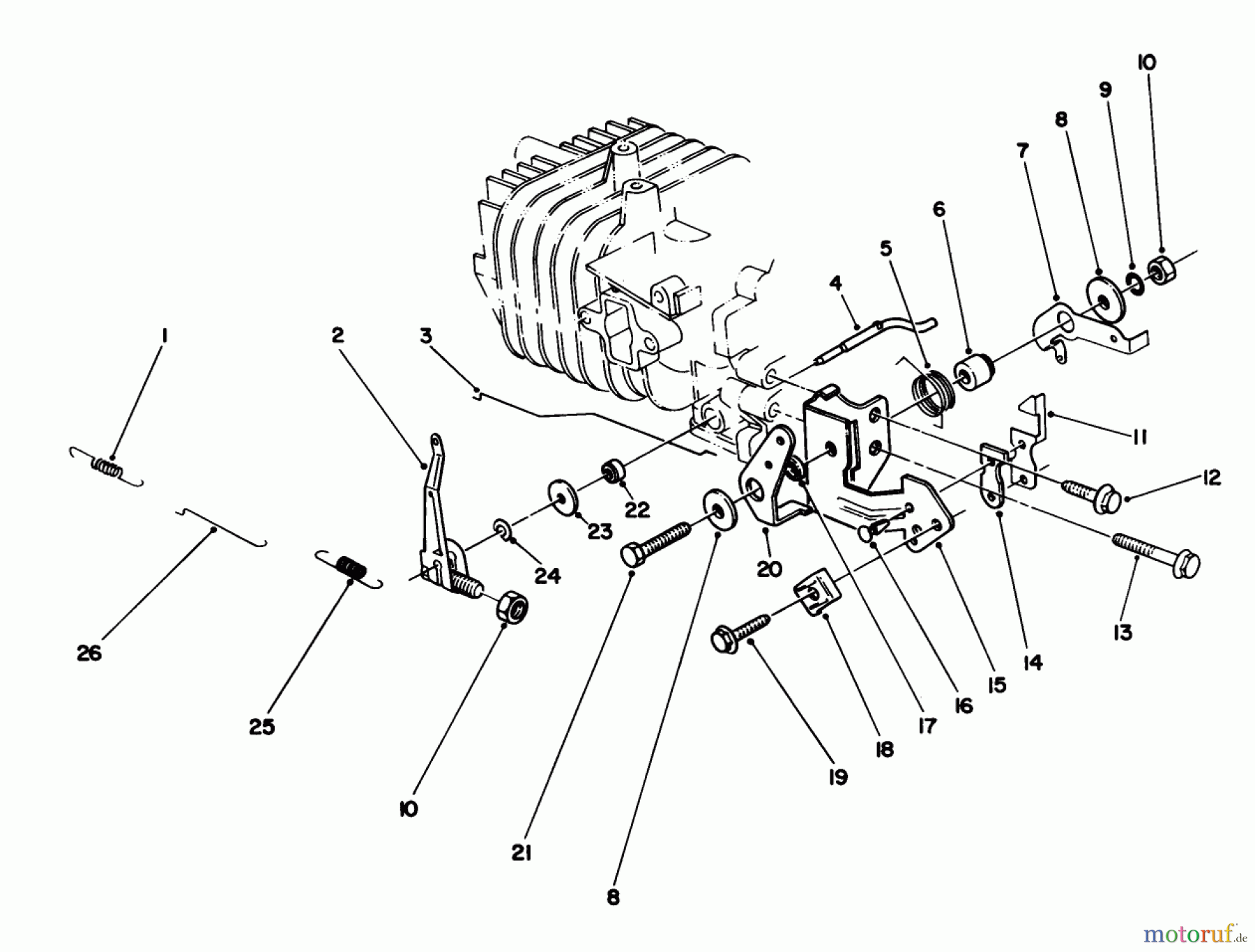  Rasenmäher 22035C - Toro Walk-Behind Mower (SN: 9000001 - 9999999) (1989) GOVERNOR ASSEMBLY (MODEL NO. 47PJ8)