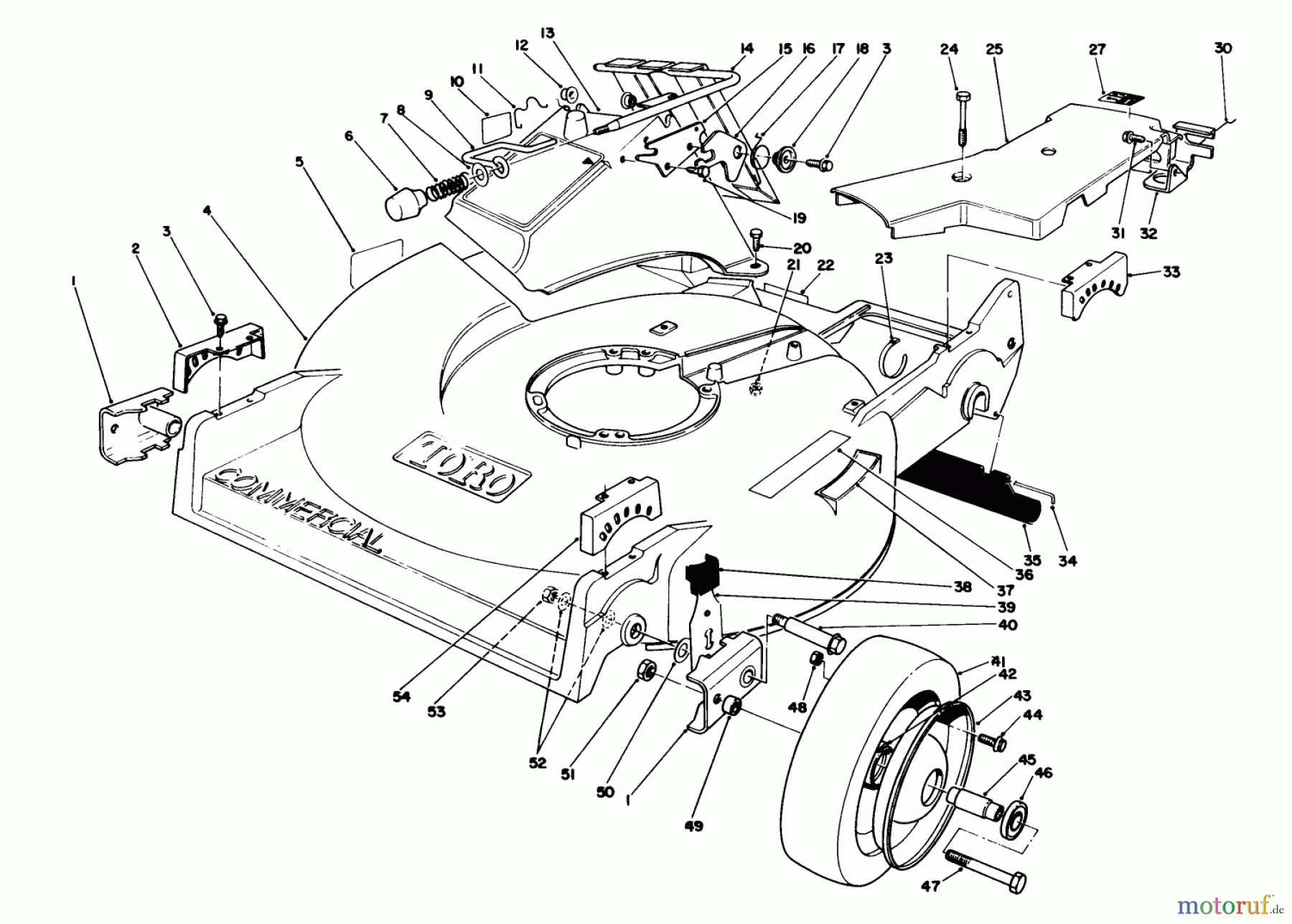  Rasenmäher 22035C - Toro Walk-Behind Mower (SN: 9000001 - 9999999) (1989) HOUSING ASSEMBLY