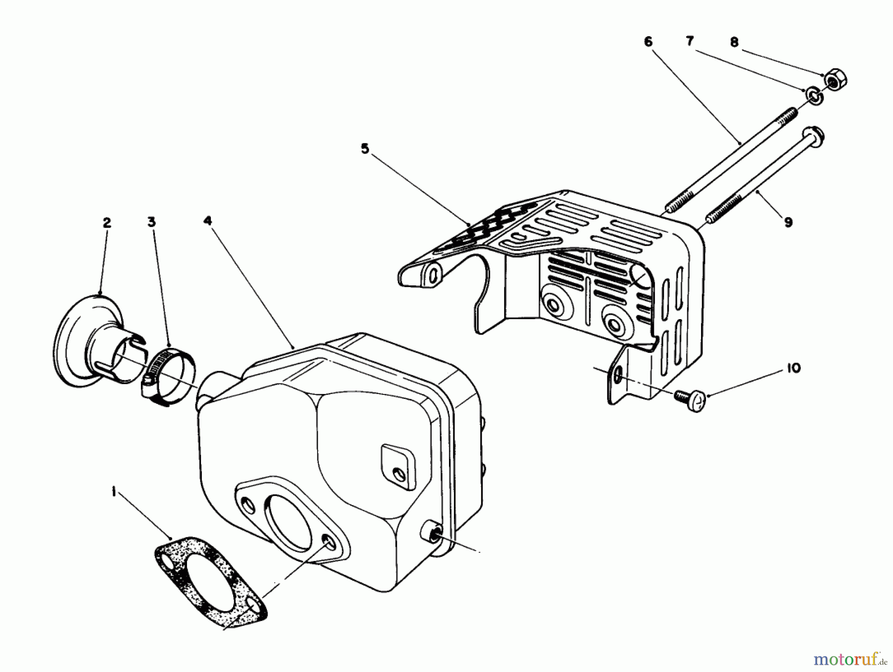  Rasenmäher 22035C - Toro Walk-Behind Mower (SN: 9000001 - 9999999) (1989) MUFFLER ASSEMBLY (MODEL NO. 47PJ8)