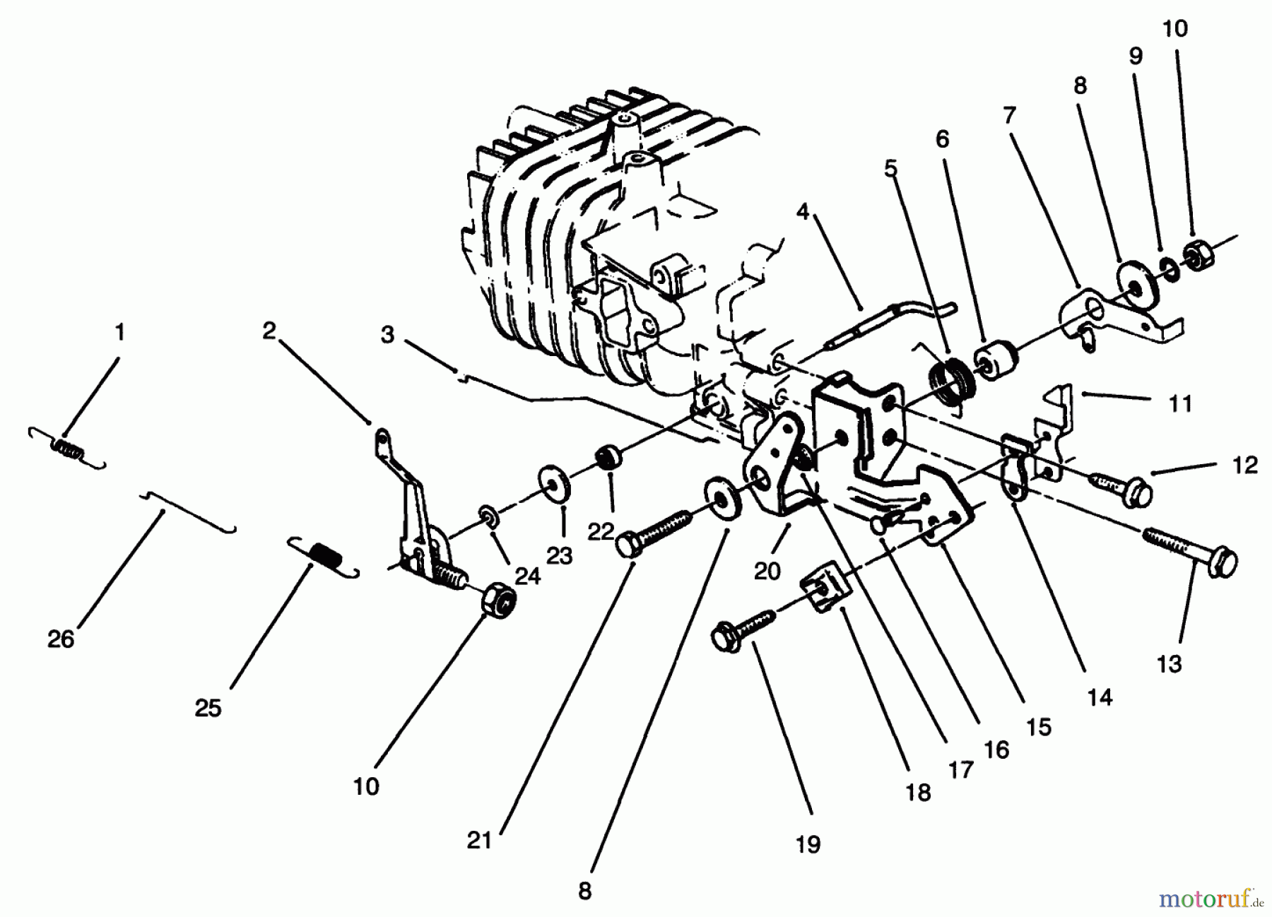  Rasenmäher 22037BC - Toro Walk-Behind Mower (SN: 5900001 - 5999999) (1995) GOVERNOR ASSEMBLY (MODEL NO. 47PR4-3)