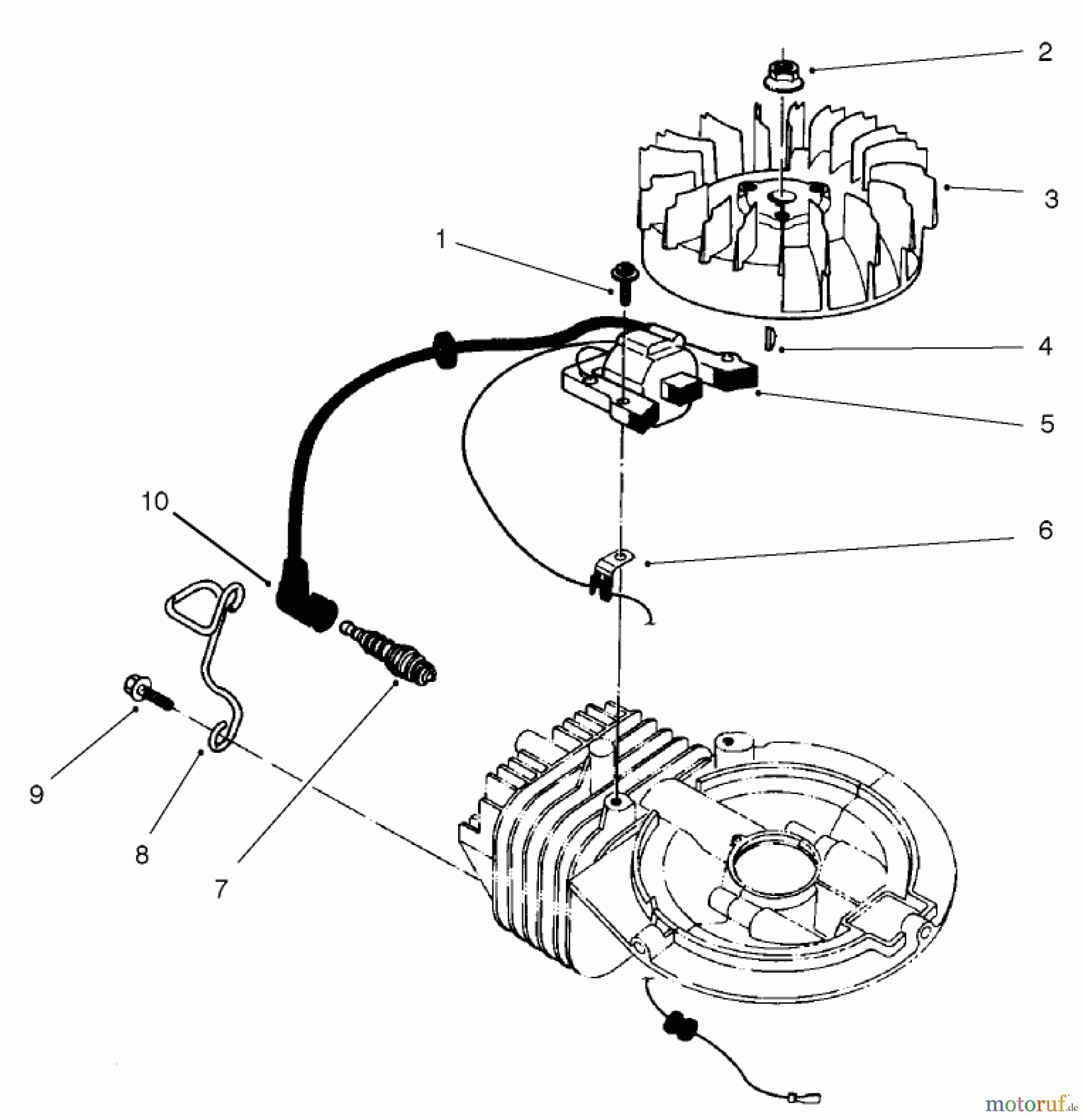  Rasenmäher 22038 - Toro 53cm Walk-Behind Mower (SN: 220000001 - 220999999) (2002) IGNITION ASSEMBLY