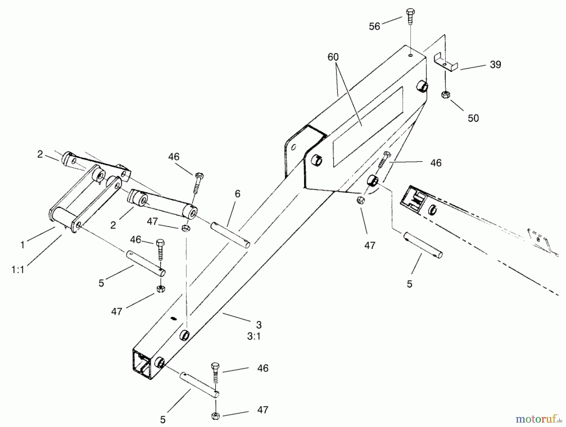  Compact Utility Attachments 22412 - Toro Backhoe, Dingo Compact Utility Loader (SN: 200000001 - 200999999) (2000) CROWD ARM AND LINKAGE ASSEMBLY