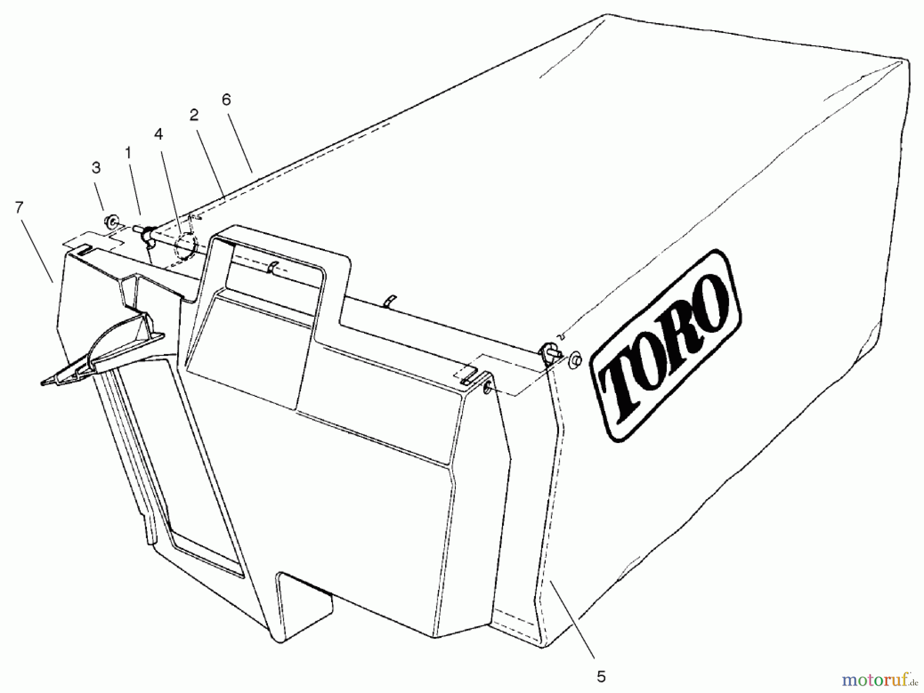  Rasenmäher 22040 - Toro Recycler Walk-Behind Mower (SN: 230000001 - 230999999) (2003) GRASS BAG ASSEMBLY NO. 99-2535