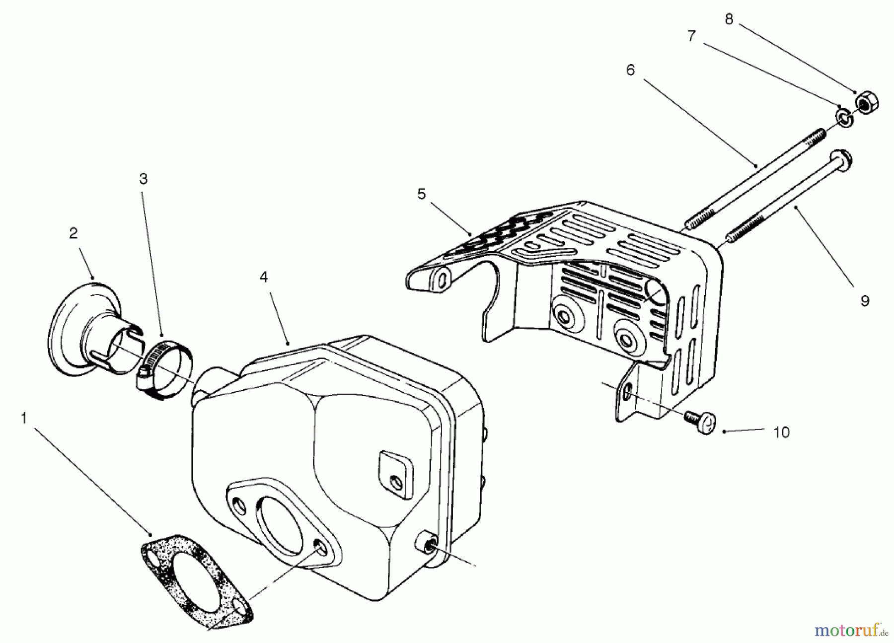  Rasenmäher 22040 - Toro Recycler Walk-Behind Mower (SN: 230000001 - 230999999) (2003) MUFFLER ASSEMBLY