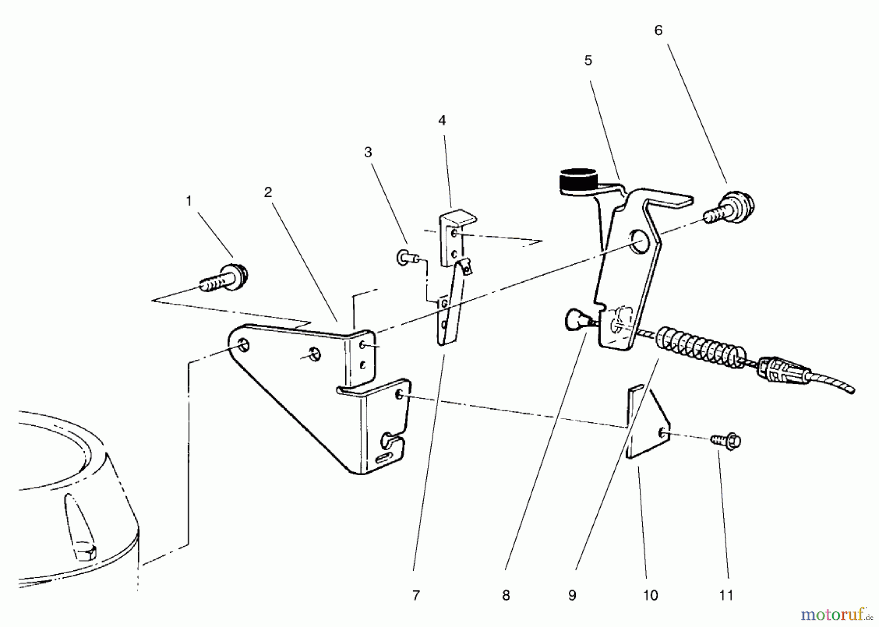  Rasenmäher 22040 - Toro Recycler Walk-Behind Mower (SN: 9900001 - 9999999) (1999) BRAKE ASSEMBLY