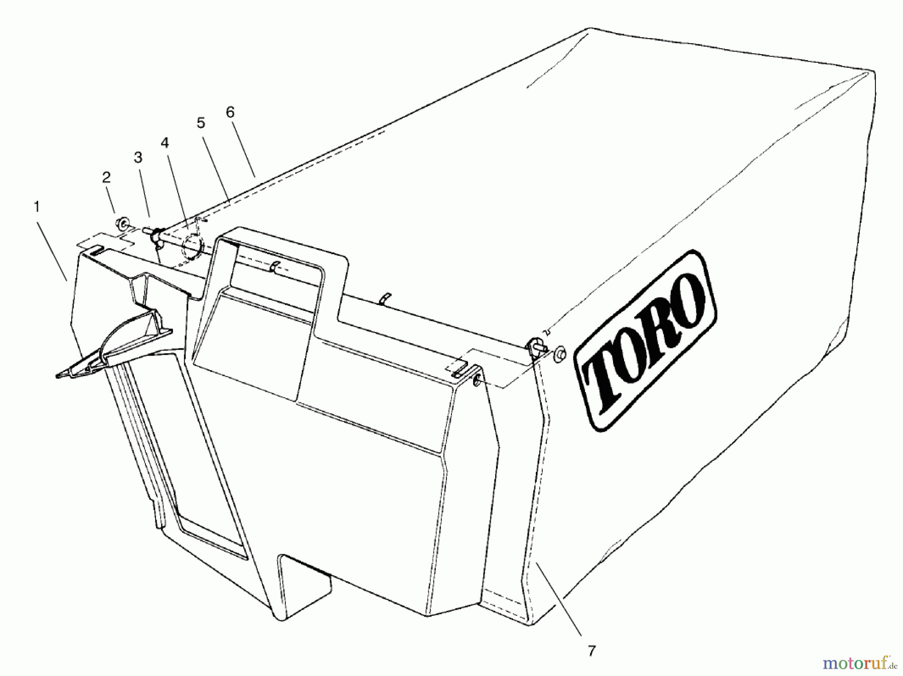  Rasenmäher 22040 - Toro Recycler Walk-Behind Mower (SN: 9900001 - 9999999) (1999) GRASS BAG ASSEMBLY NO. 98-9220