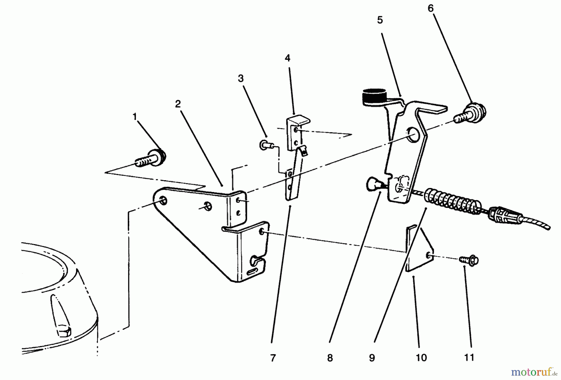  Rasenmäher 22040 - Toro Walk-Behind Mower (SN: 5900001 - 5999999) (1995) BRAKE ASSEMBLY