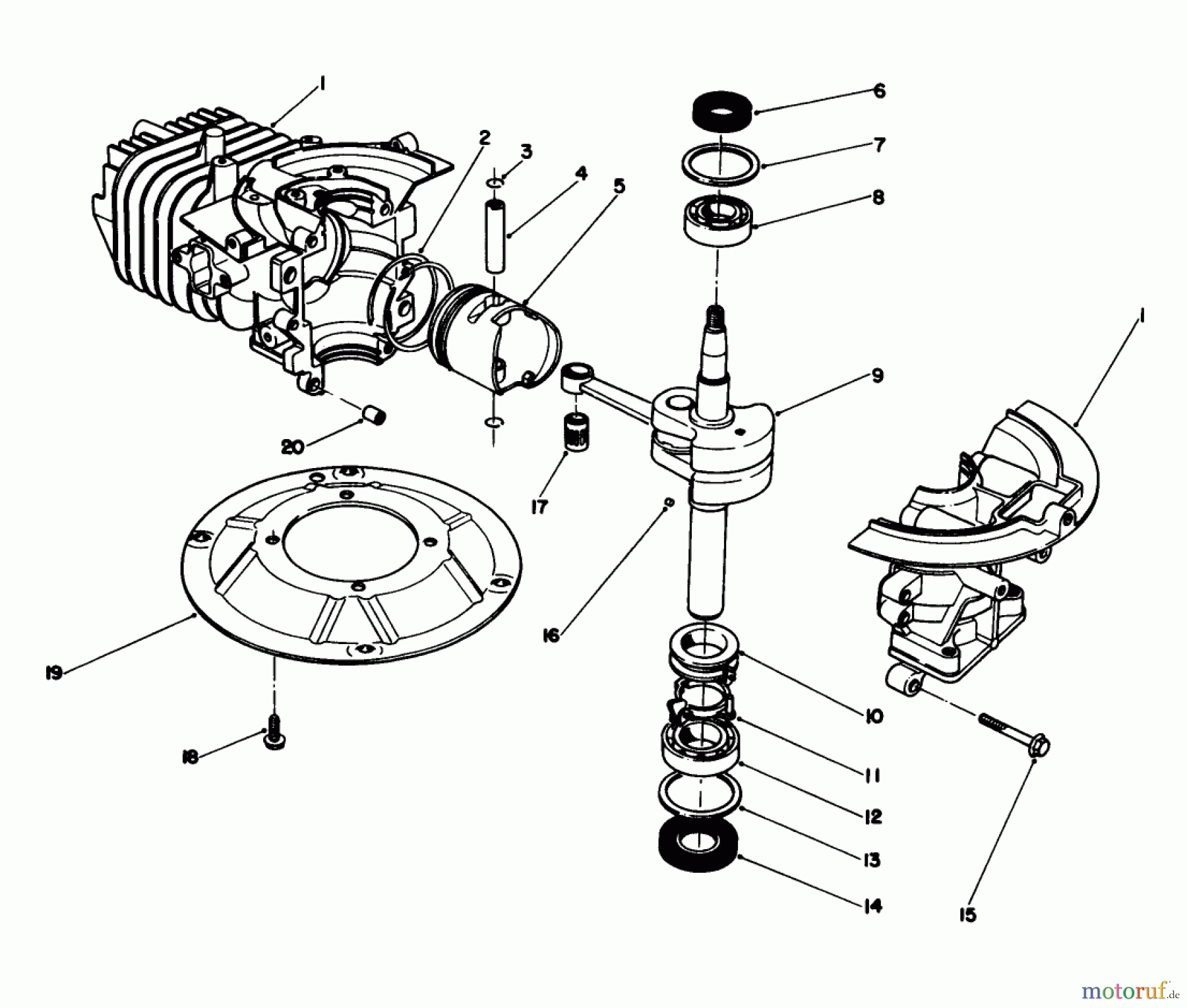  Rasenmäher 22580 - Toro Walk-Behind Mower (SN: 1000001 - 1999999) (1991) CRANKSHAFT ASSEMBLY (MODEL NO. 47PL0-3)