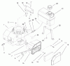 Rasenmäher 22043 - Toro Recycler Mower (SN: 210000001 - 210999999) (2001) Spareparts FUEL TANK AND BRACKET ASSEMBLY