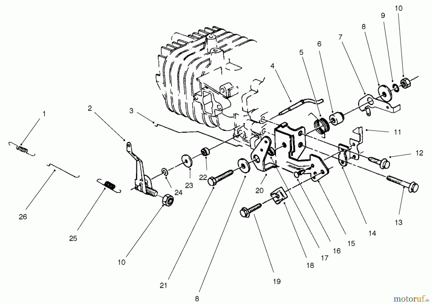  Rasenmäher 22043 - Toro Recycler Mower (SN: 220000001 - 220999999) (2002) GOVERNOR ASSEMBLY