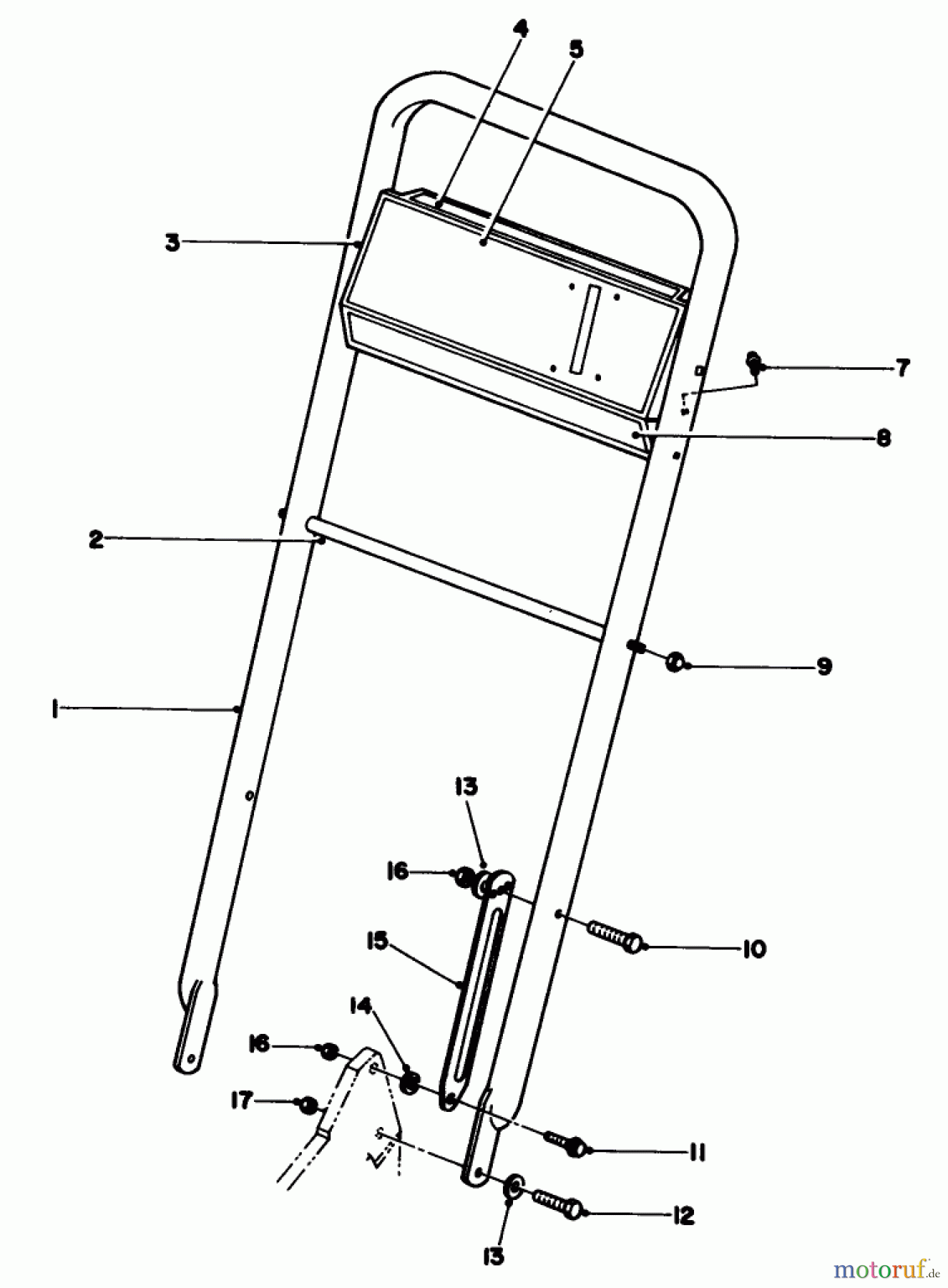  Rasenmäher 22043 - Toro Walk-Behind Mower (SN: 2000001 - 2999999) (1992) HANDLE ASSEMBLY