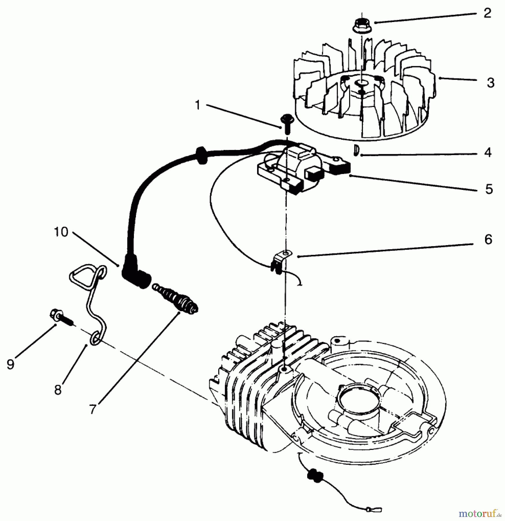  Rasenmäher 22043 - Toro Walk-Behind Mower (SN: 4900001 - 4999999) (1994) IGNITION ASSEMBLY (MODEL NO. 47PR4-7)