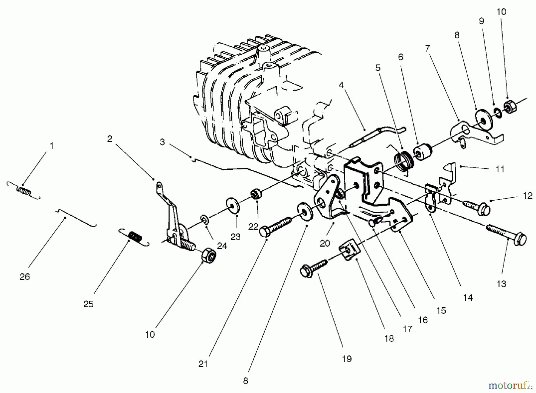  Rasenmäher 22045 - Toro 53cm Recycler Mower (SN: 230000001 - 230999999) (2003) GOVERNOR ASSEMBLY