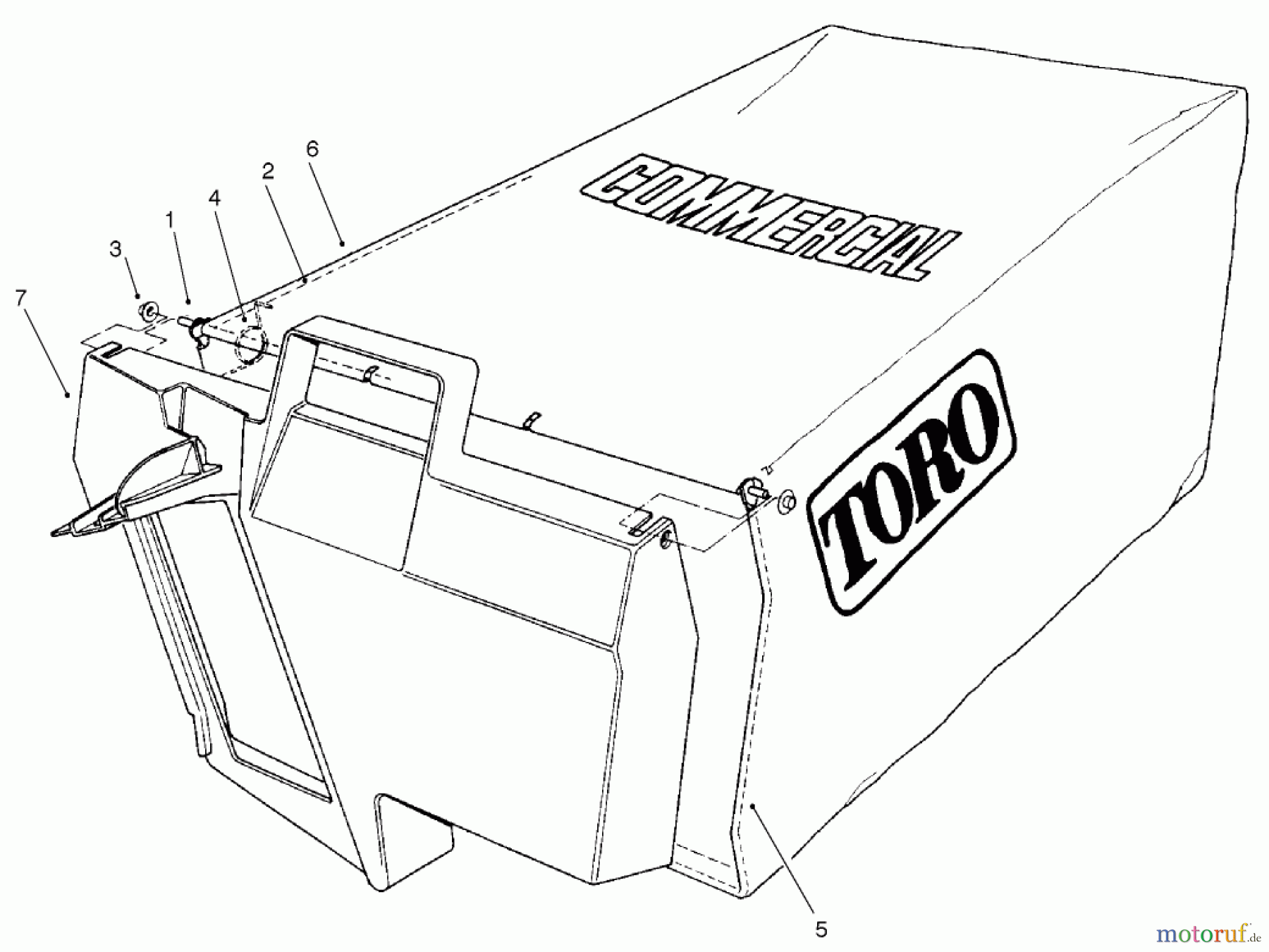  Rasenmäher 22045 - Toro 53cm Recycler Mower (SN: 210000001 - 210999999) (2001) GRASS BAG ASSEMBLY NO. 99-2535