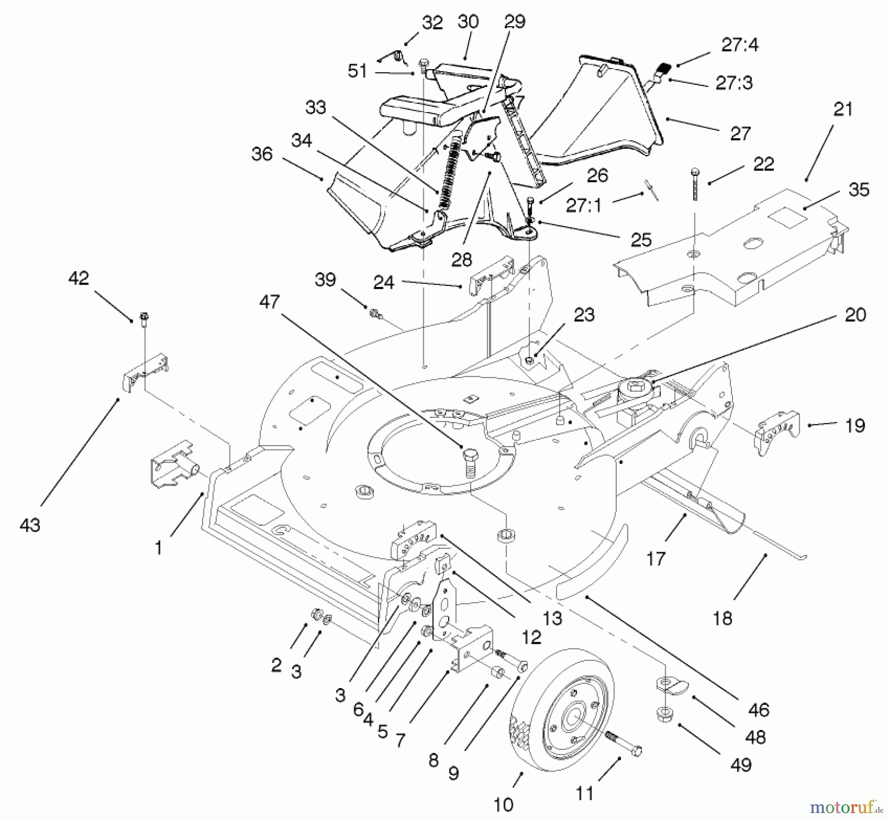  Rasenmäher 22045 - Toro 53cm Recycler Mower (SN: 220000001 - 220999999) (2002) HOUSING ASSEMBLY