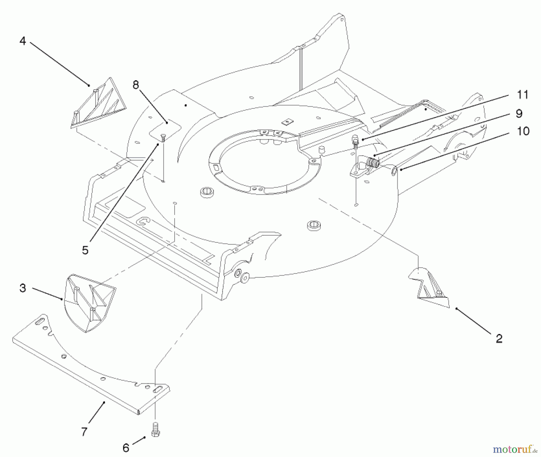  Rasenmäher 22045 - Toro 53cm Recycler Mower (SN: 210000001 - 210999999) (2001) HOUSING ASSEMBLY NO. 98-7144