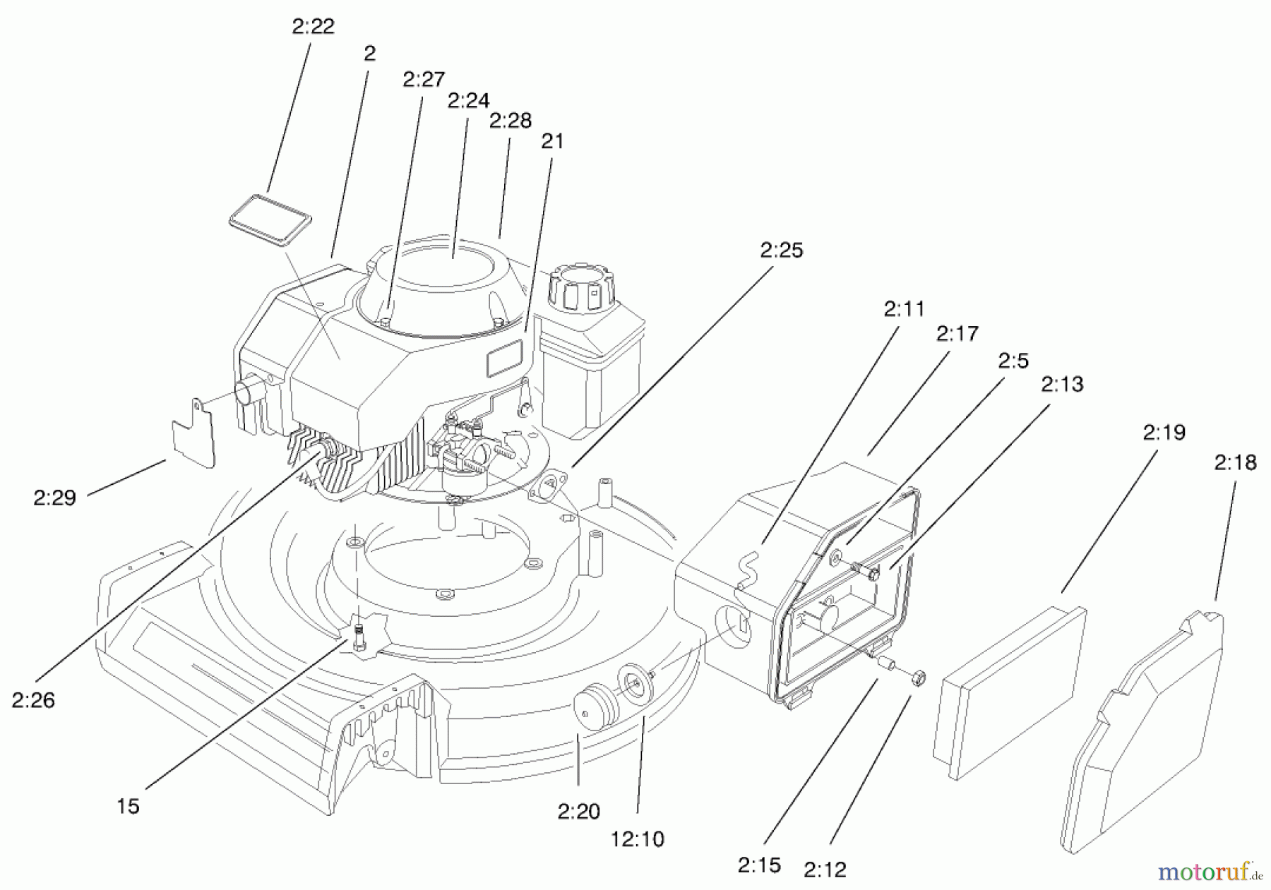  Rasenmäher 22045 - Toro Recycler Mower (SN: 9900001 - 9999999) (1999) ENGINE ASSEMBLY