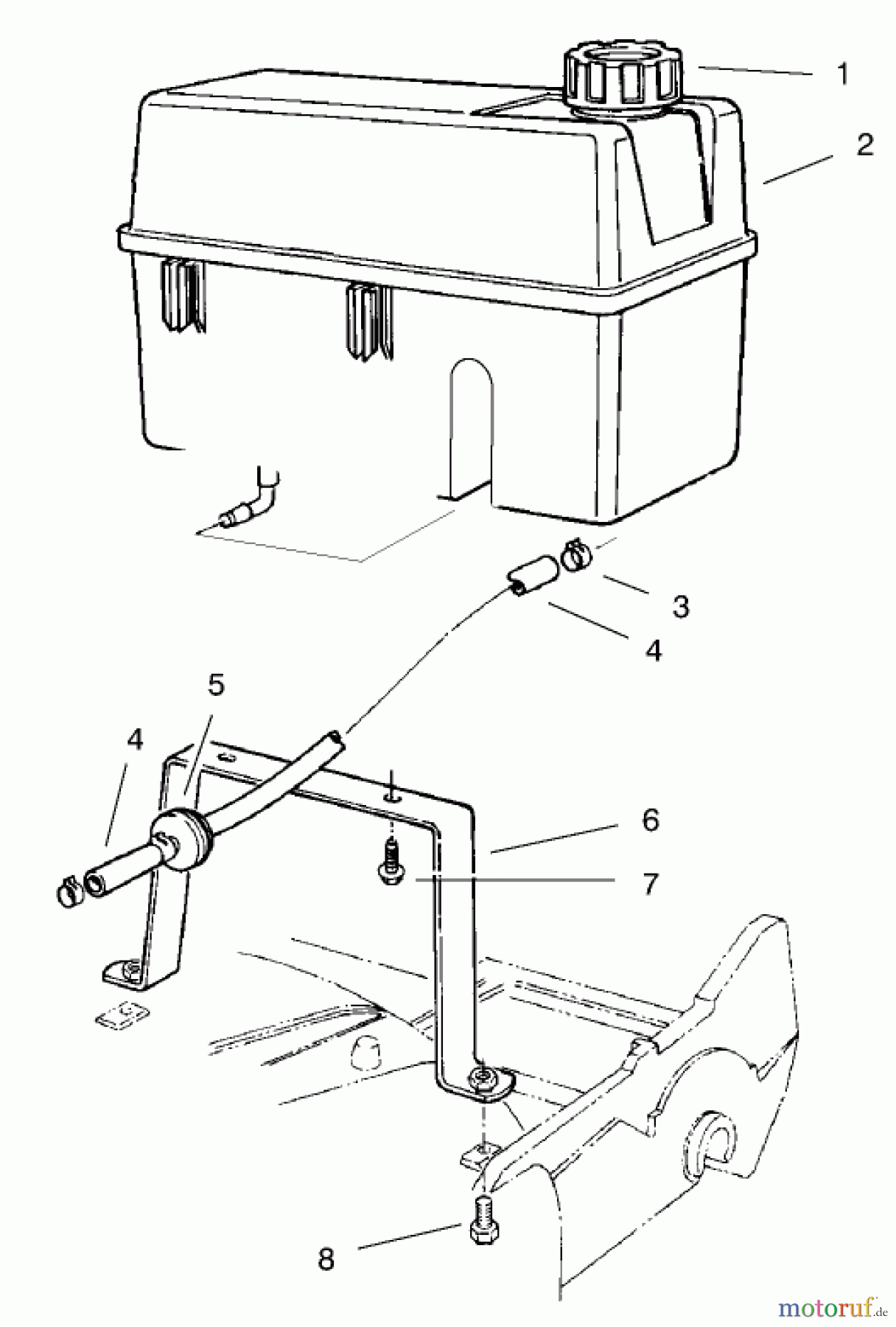  Rasenmäher 22140 - Toro Recycler Mower (SN: 790000001 - 799999999) (1997) GAS TANK ASSEMBLY