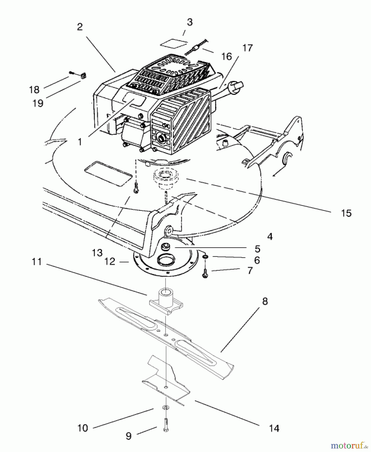  Rasenmäher 22141 - Toro Walk-Behind Mower (SN: 790000001 - 799999999) (1997) ENGINE ASSEMBLY