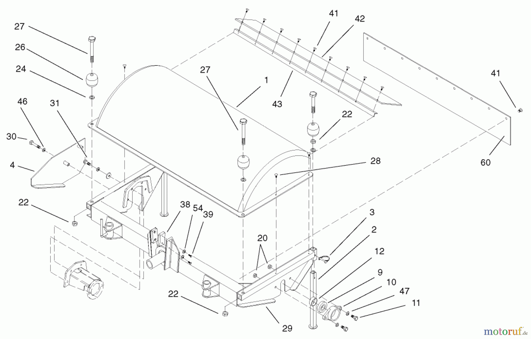  Compact Utility Attachments 22415 - Toro Rotary Broom, Dingo Compact Utility Loader (SN: 200000001 - 200999999) (2000) HEAD ASSEMBLY