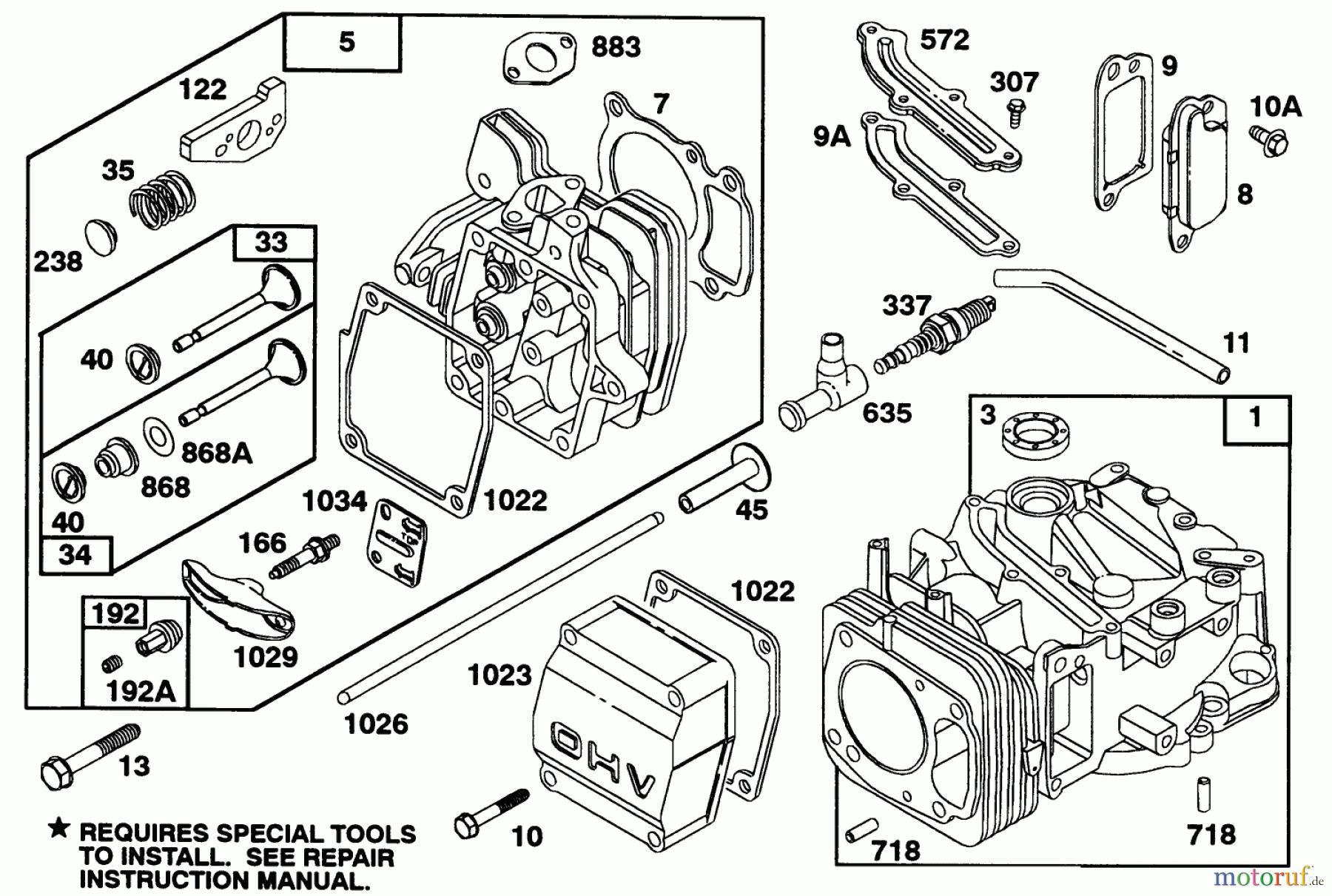  Rasenmäher 22151 - Toro Walk-Behind Mower (SN: 2000001 - 2999999) (1992) ENGINE GTS 150 77-9140 #1