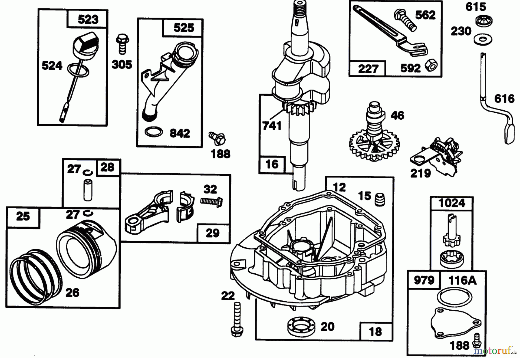  Rasenmäher 22151 - Toro Walk-Behind Mower (SN: 3900001 - 3900855) (1993) ENGINE GTS 150 77-9140 #2