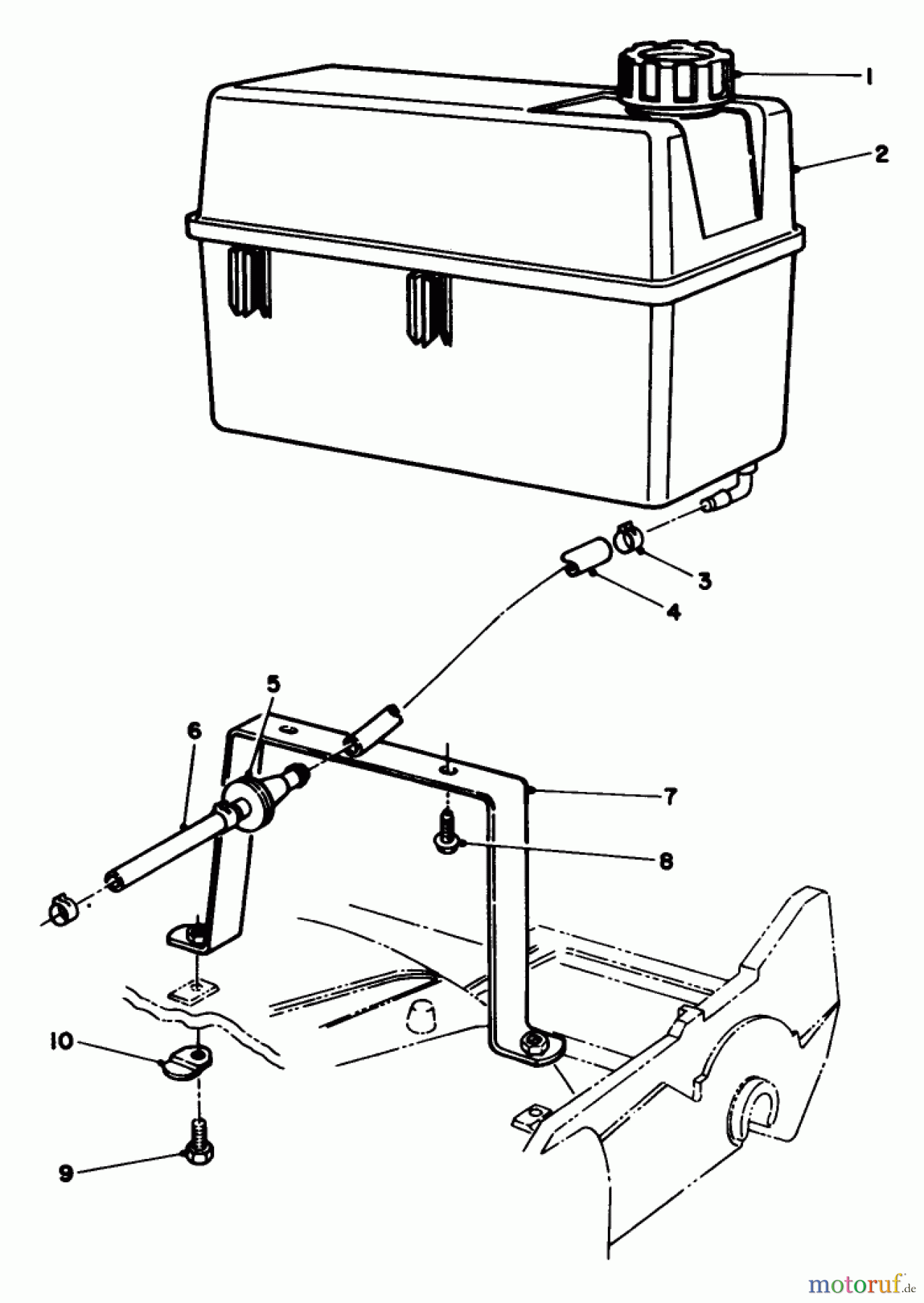  Rasenmäher 22151 - Toro Walk-Behind Mower (SN: 3900001 - 3900855) (1993) GAS TANK ASSEMBLY