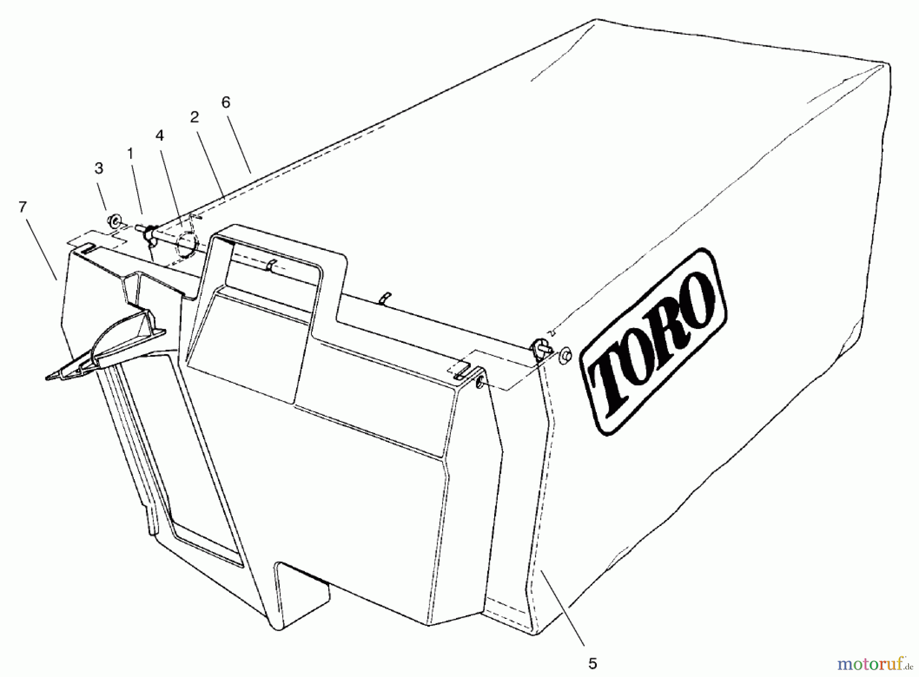  Rasenmäher 22157 - Toro 53cm Recycler/Rear-Bagger Mower (SN: 9900001 - 9999999) (1999) GRASS BAG ASSEMBLY NO. 99-2535