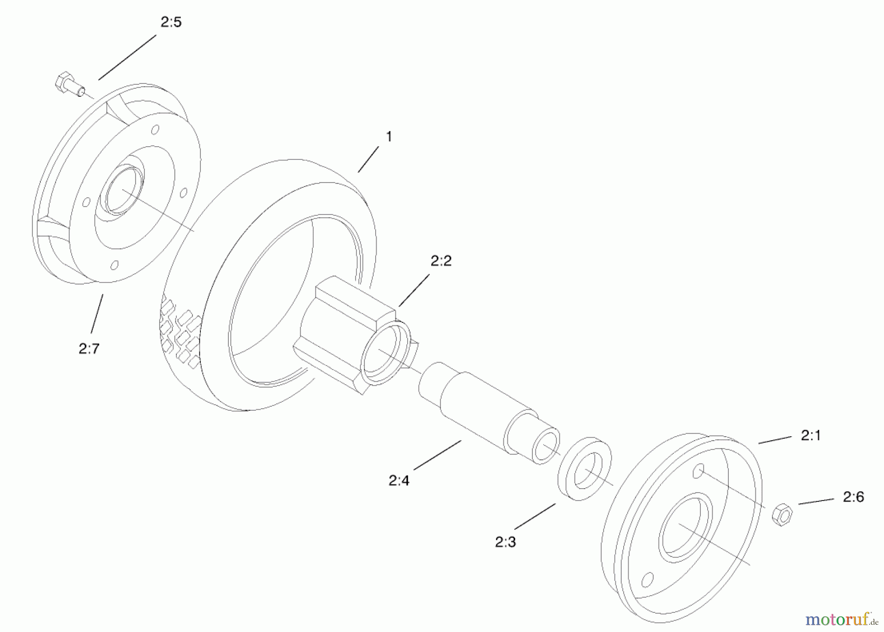  Rasenmäher 22157 - Toro 53cm Recycler/Rear-Bagger Mower (SN: 8900001 - 8999999) (1998) REAR WHEEL & TIRE ASSEMBLY