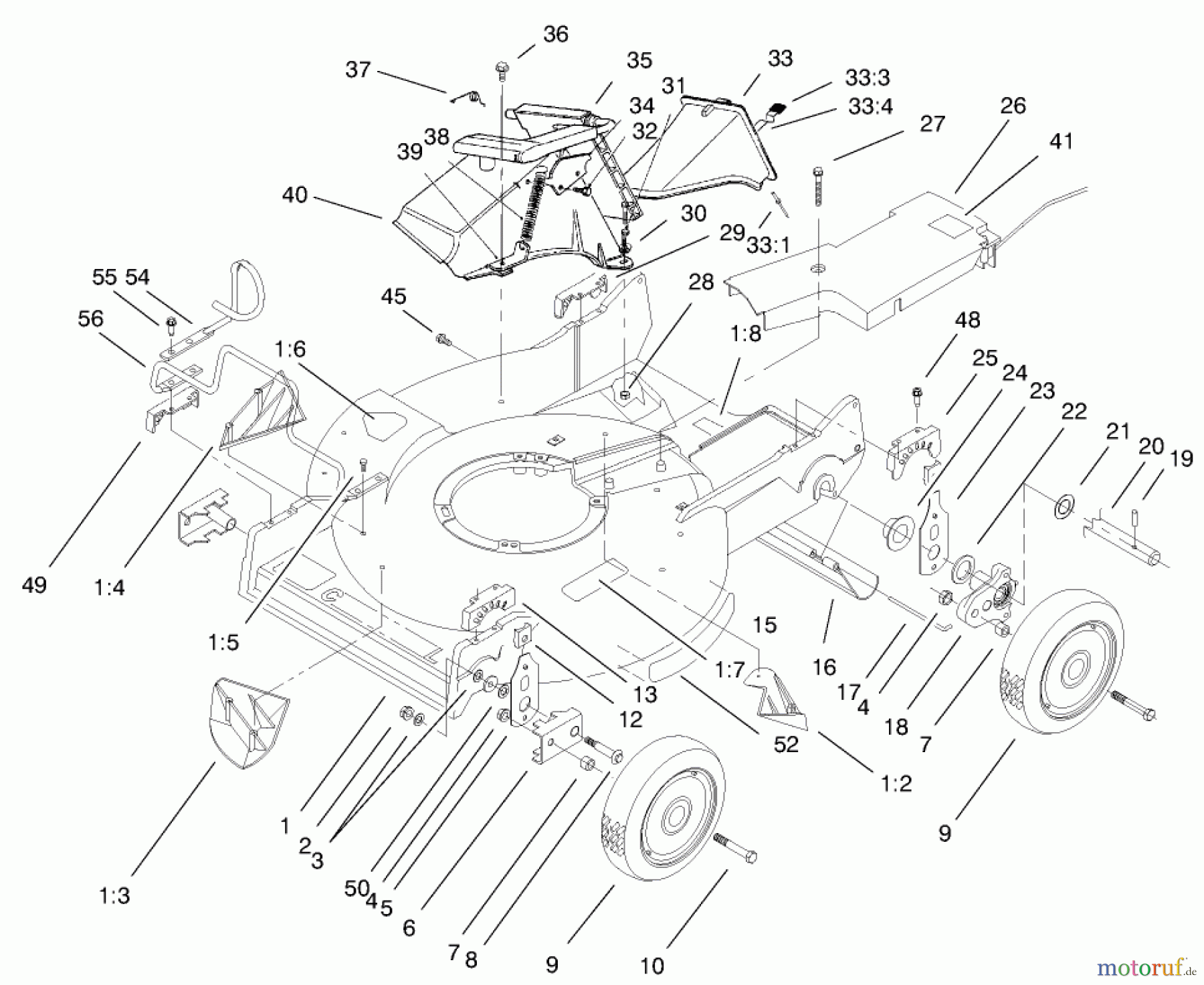  Rasenmäher 22160 - Toro Recycler Mower (SN: 200000001 - 200999999) (2000) HOUSING ASSEMBLY