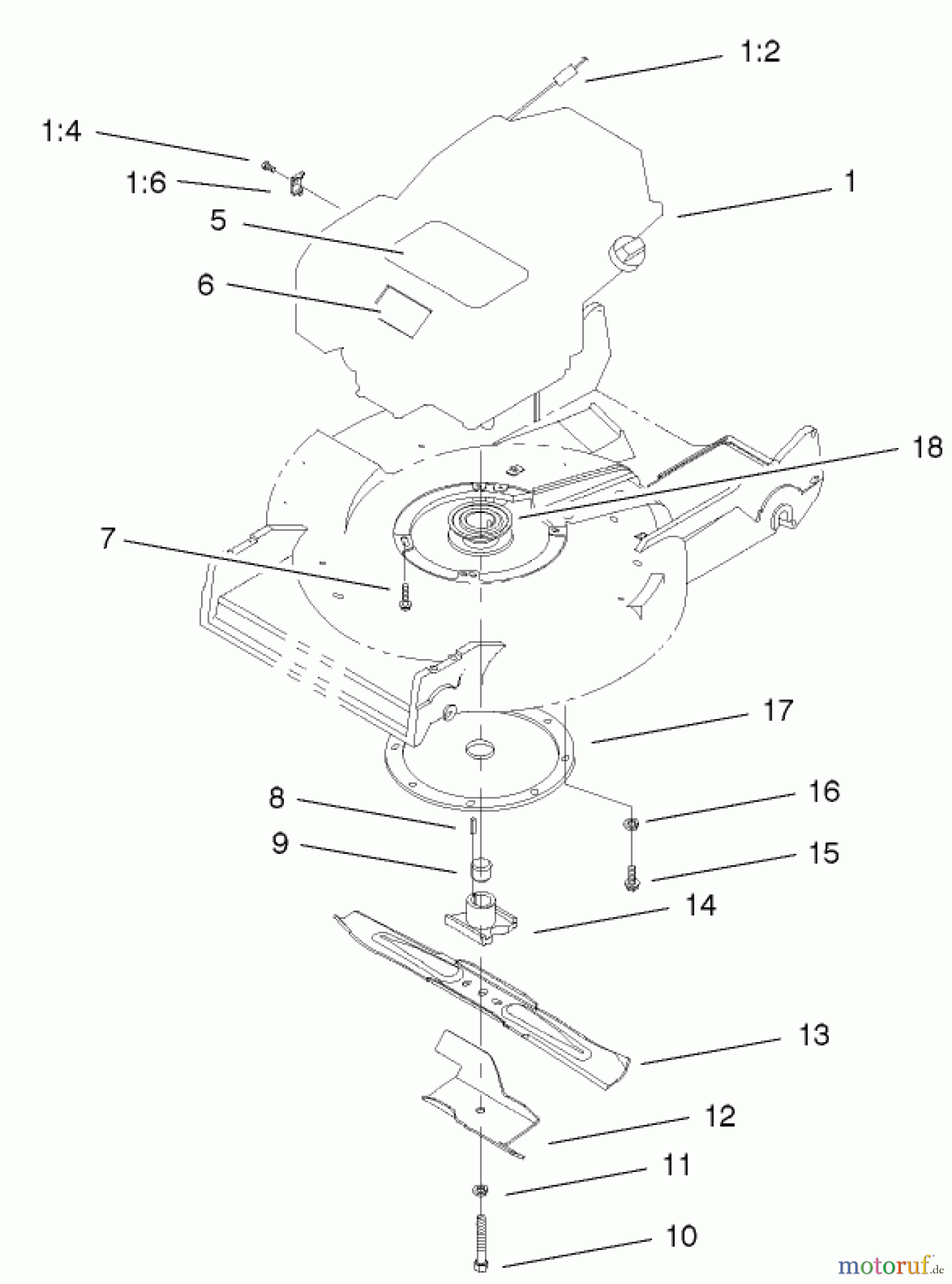  Rasenmäher 22161 - Toro Recycler Mower (SN: 210000001 - 210999999) (2001) ENGINE ASSEMBLY