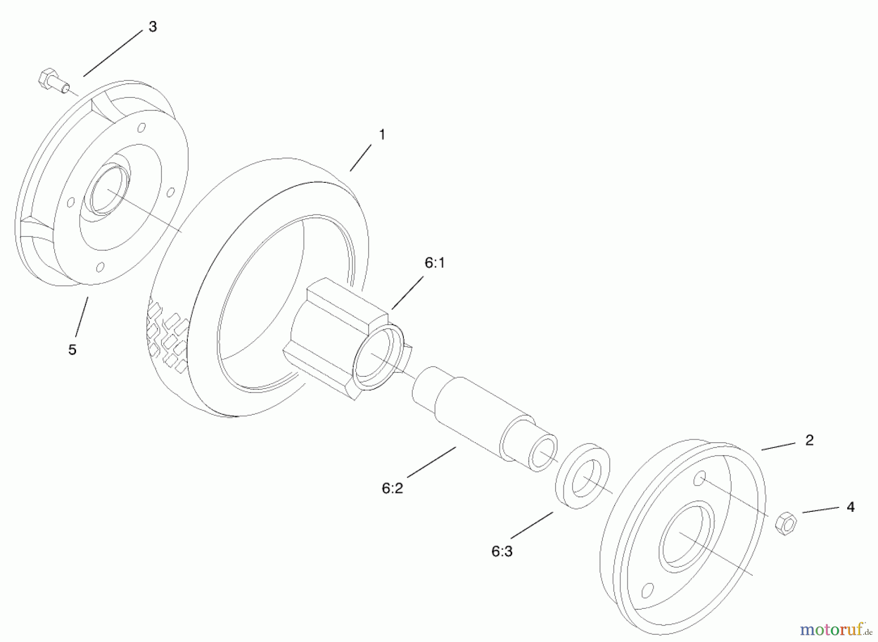  Rasenmäher 22162 - Toro Recycler Mower (SN: 210000001 - 210999999) (2001) REAR WHEEL & TIRE ASSEMBLY NO. 74-1720