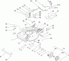 Rasenmäher 22168TE - Toro 53cm Heavy-Duty Recycler Mower (SN: 250000001 - 250999999) (2005) Spareparts DECK, CHUTE AND WHEEL ASSEMBLY