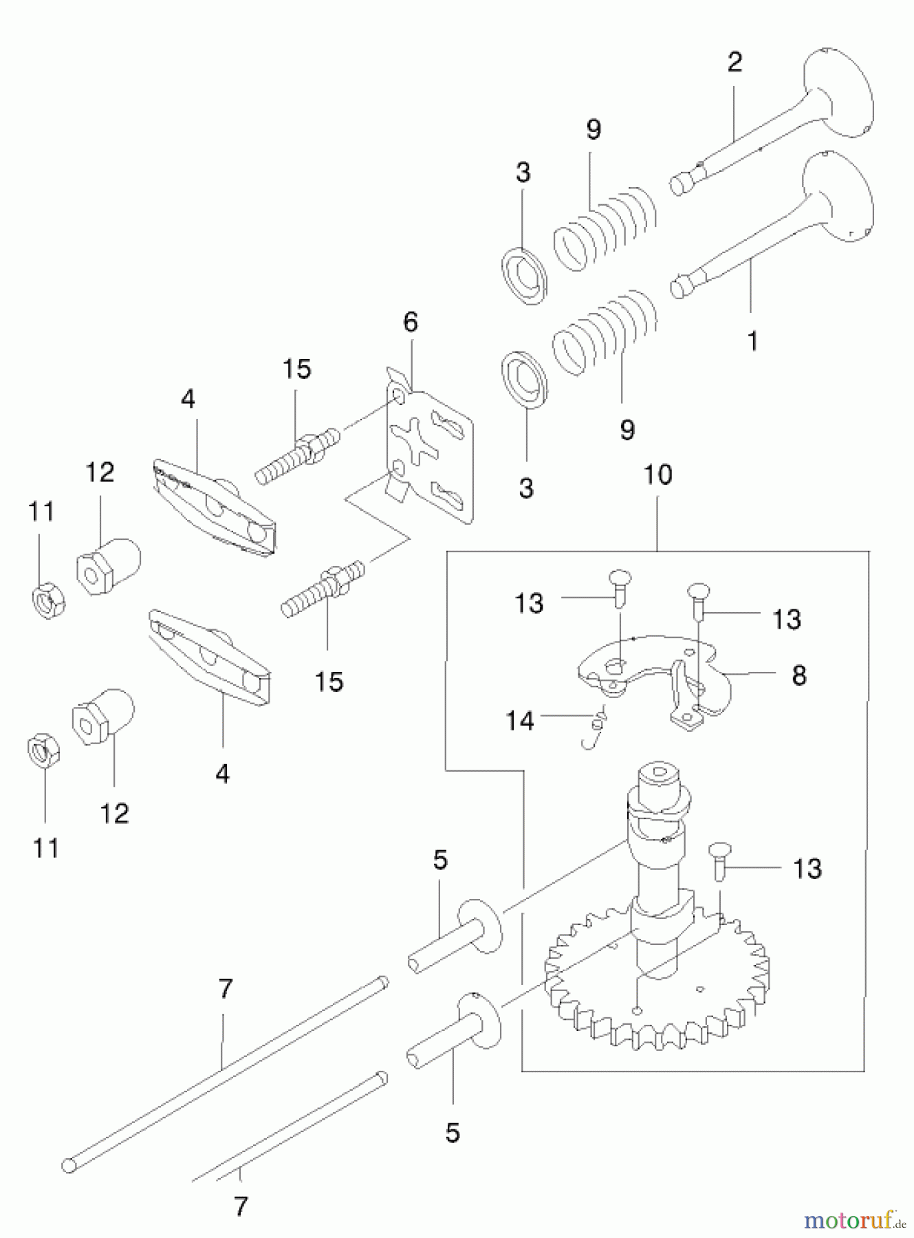  Rasenmäher 22172 - Toro Recycler Mower (SN: 200000001 - 200999999) (2000) VALVE/CAMSHAFT