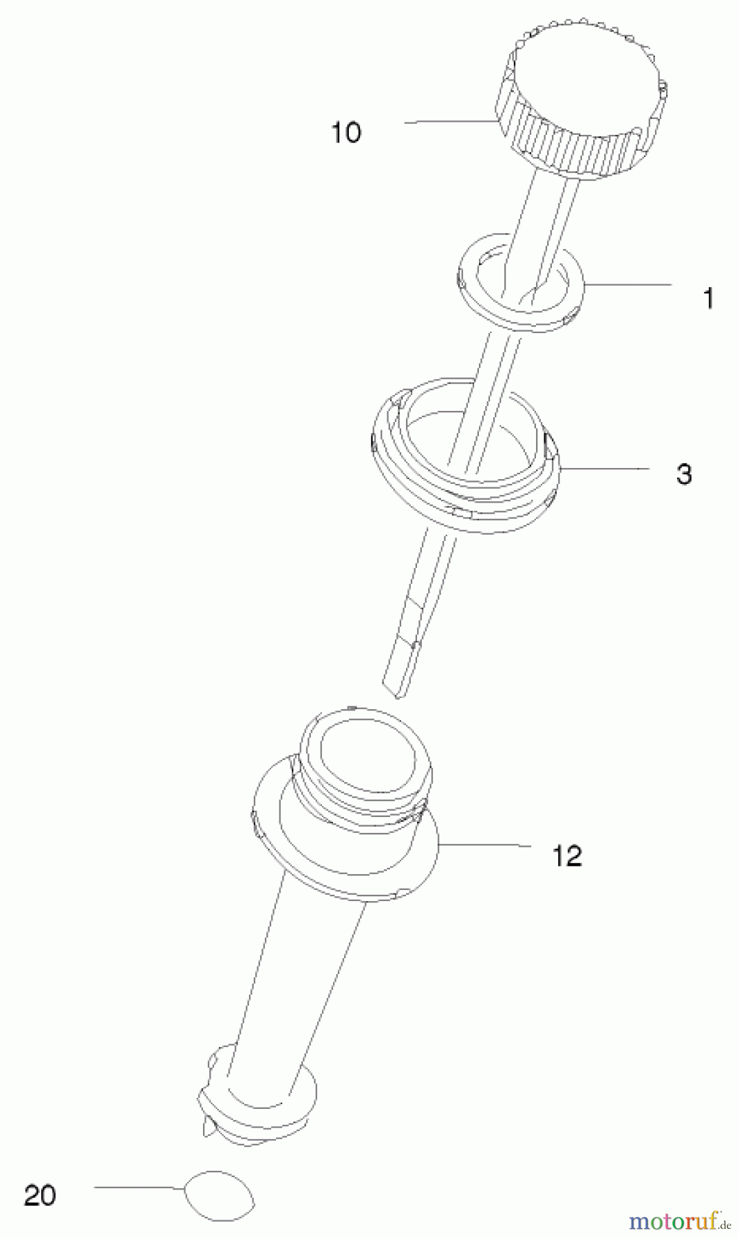  Rasenmäher 22172 - Toro Recycler Mower (SN: 230000001 - 230999999) (2003) DIPSTICK ASSEMBLY