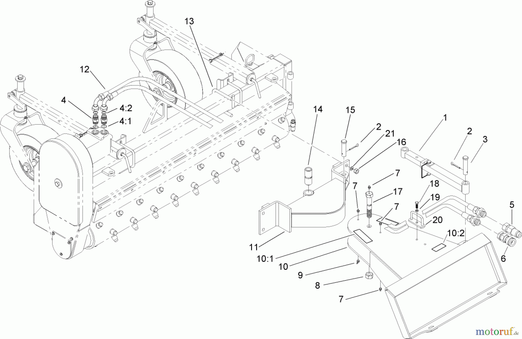  Compact Utility Attachments 22425 - Toro Power Box Rake, Dingo Compact Utility Loaders (SN: 260000001 - 260999999) (2006) MOUNTING ASSEMBLY