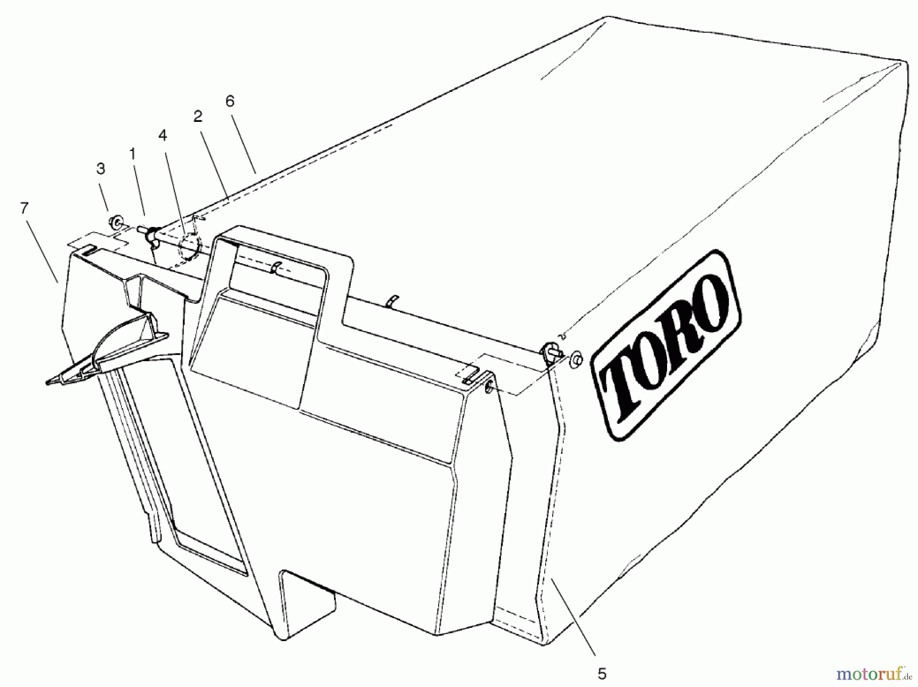  Rasenmäher 22172 - Toro Recycler Mower (SN: 220000001 - 220999999) (2002) GRASS BAG ASSEMBLY NO. 99-2535