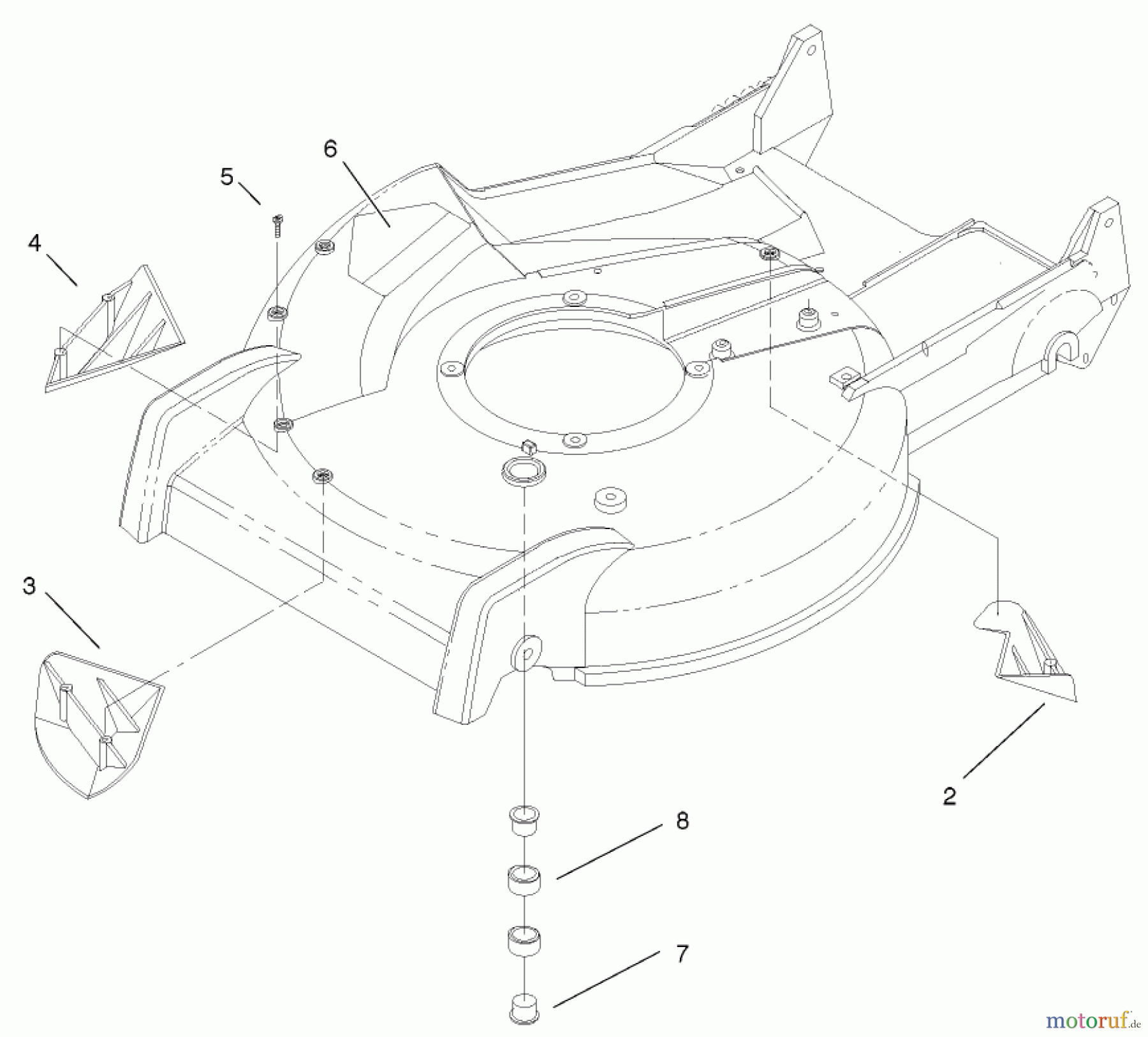  Rasenmäher 22172 - Toro Recycler Mower (SN: 230000001 - 230999999) (2003) HOUSING ASSEMBLY 98-7146