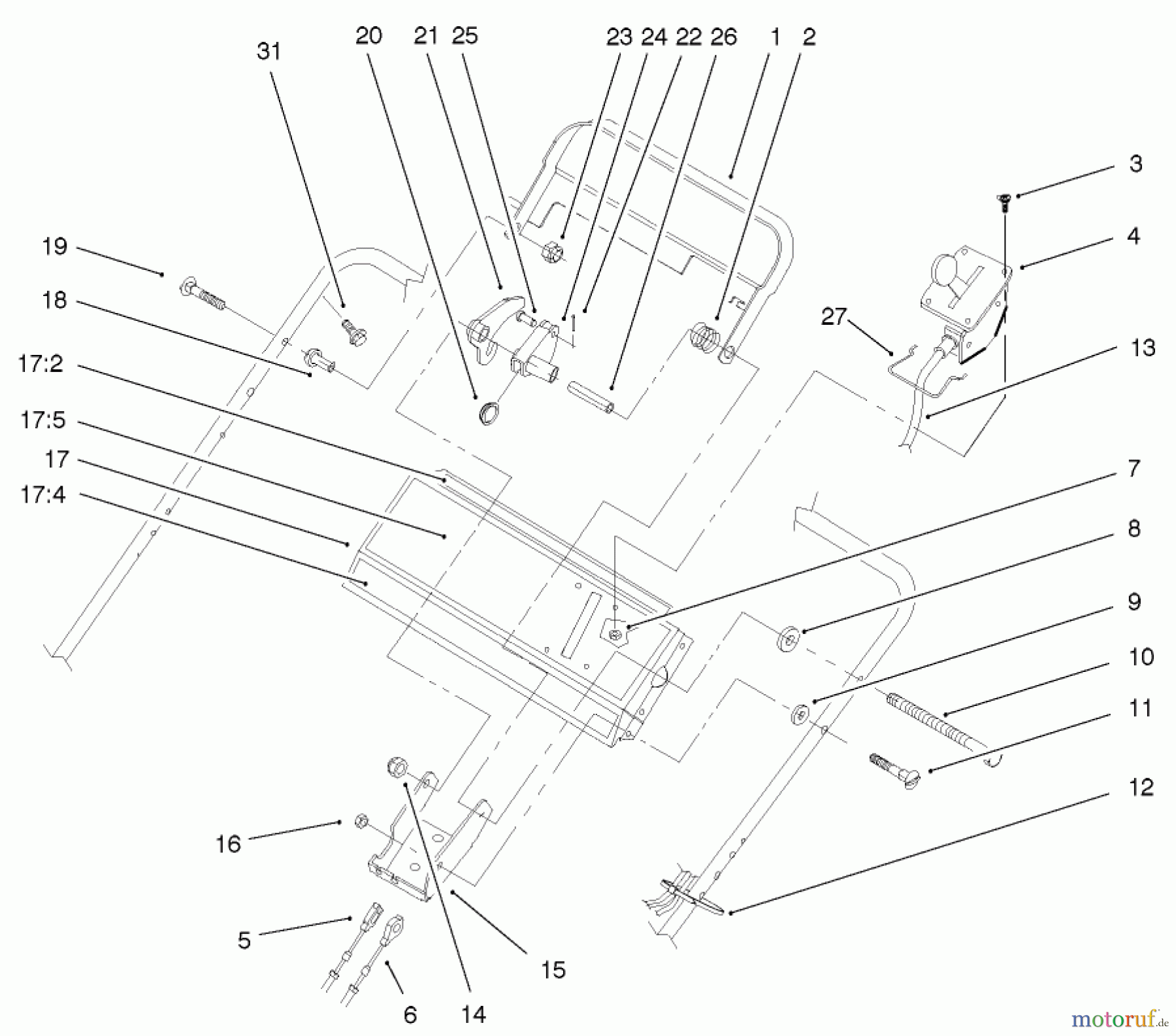  Rasenmäher 22172 - Toro Recycler Mower (SN: 220000001 - 220999999) (2002) PANELS AND CONTROLS ASSEMBLY