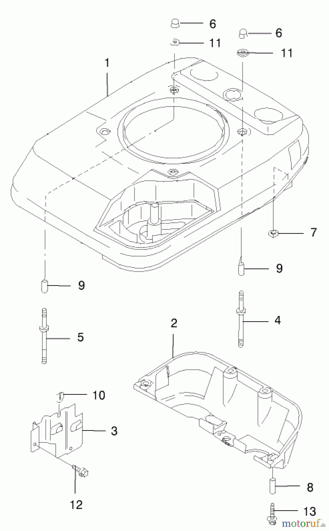  Rasenmäher 22173 - Toro 53cm Heavy-Duty Recycler Mower (SN: 210000001 - 210999999) (2001) COVER/COOLING ASSEMBLY