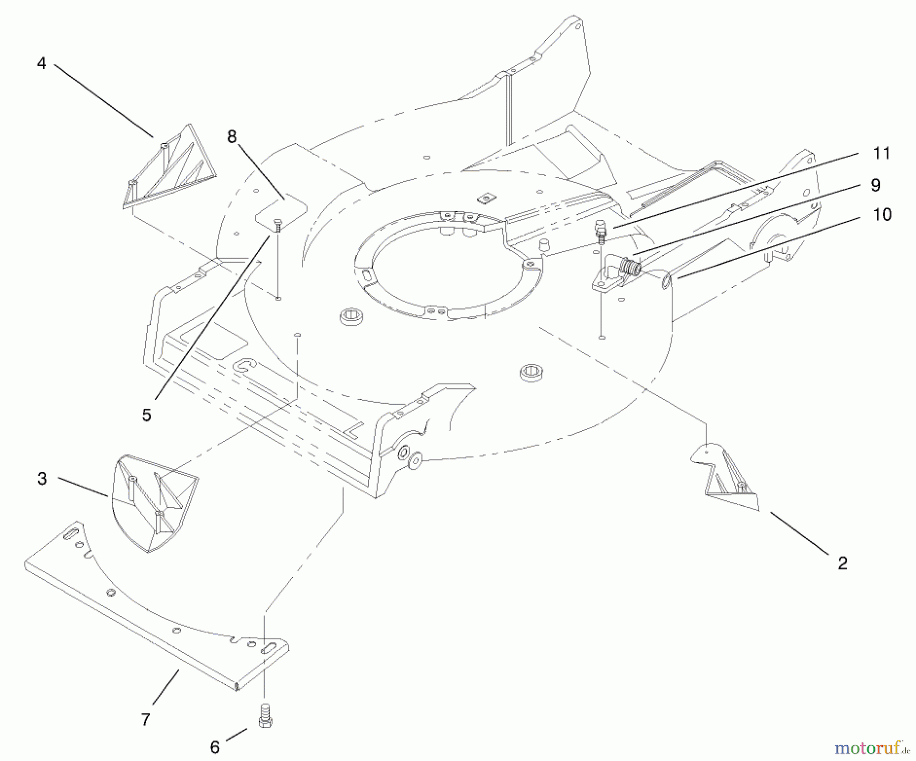  Rasenmäher 22173 - Toro 53cm Heavy-Duty Recycler Mower (SN: 220000001 - 220999999) (2002) HOUSING ASSEMBLY NO. 98-7144