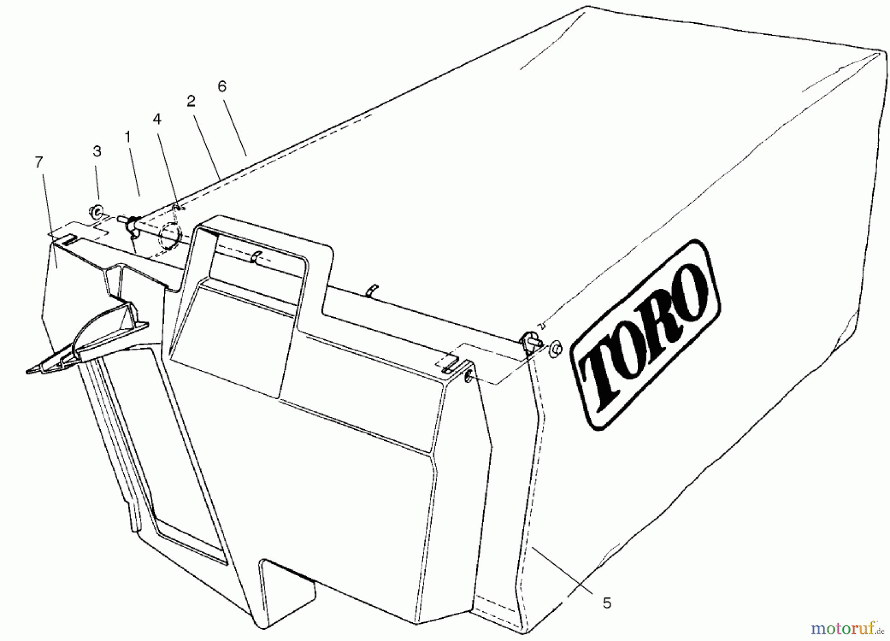  Rasenmäher 22174 - Toro 53cm Heavy-Duty Recycler Mower (SN: 210000001 - 210999999) (2001) GRASS BAG ASSEMBLY NO. 99-2535