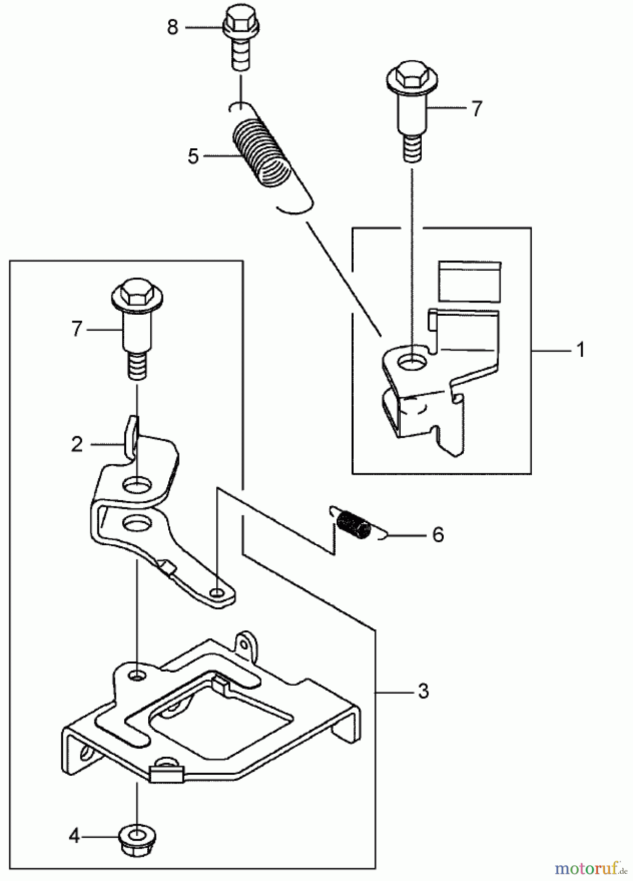  Rasenmäher 22176TE - Toro 53cm Heavy-Duty Recycler Mower (SN: 270000001 - 270999999) (2007) BRAKE AND LEVER ASSEMBLY