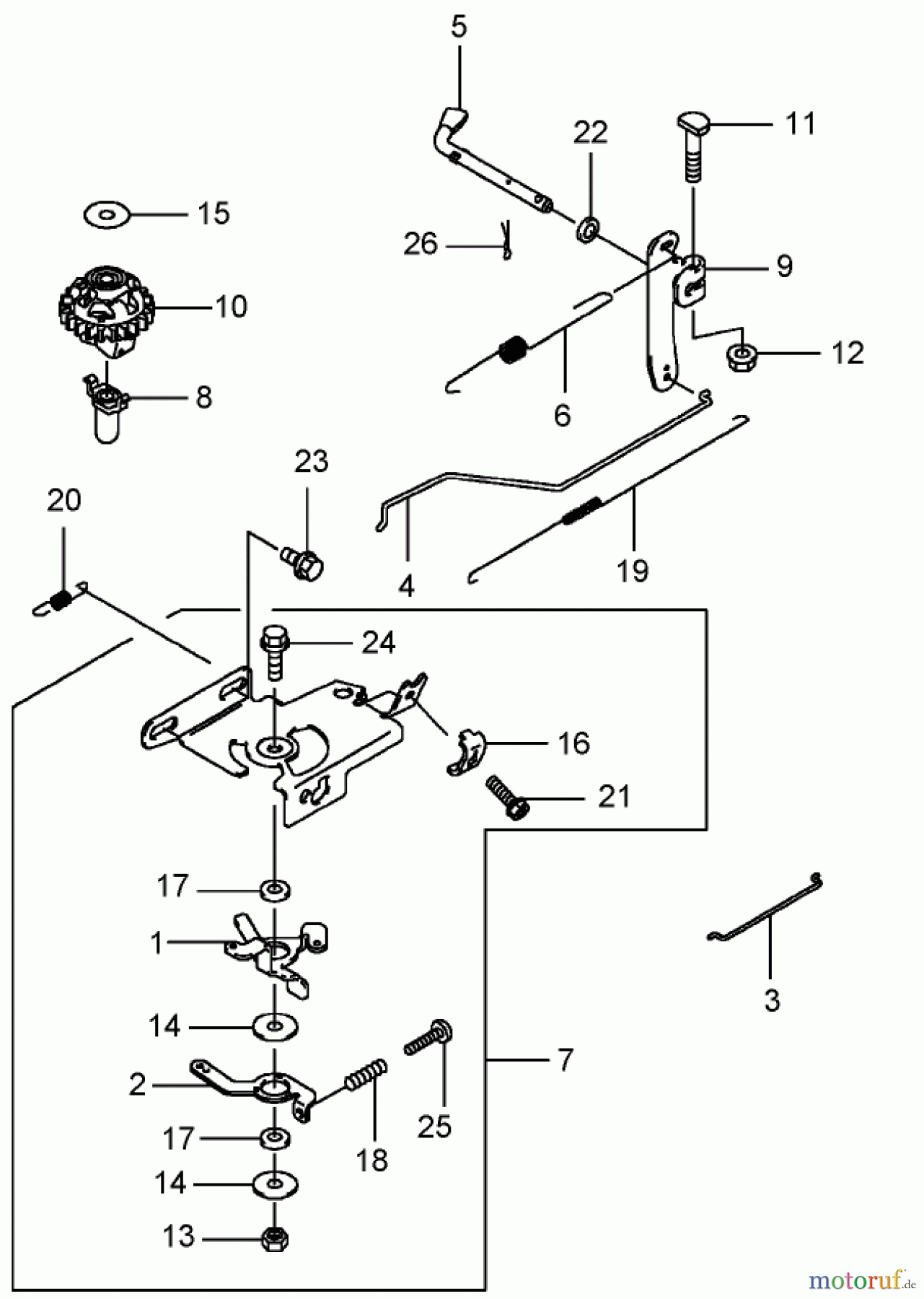  Rasenmäher 22176TE - Toro 53cm Heavy-Duty Recycler Mower (SN: 270000001 - 270999999) (2007) CONTROL EQUIPMENT ASSEMBLY